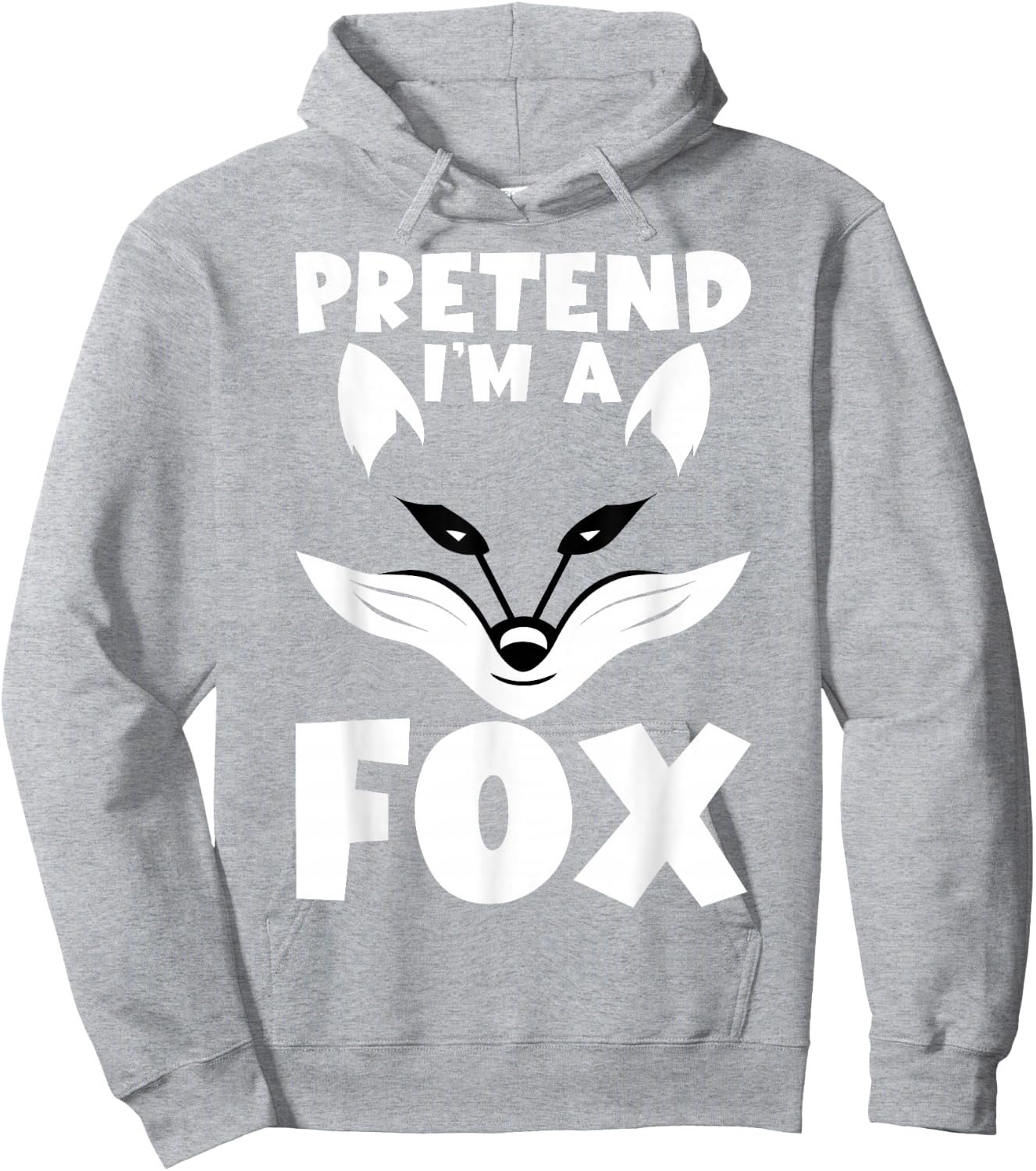 Funny Pretend I'm A Fox Cosplay DIY Halloween Costume Day Hoodie - Hoodie | Ash