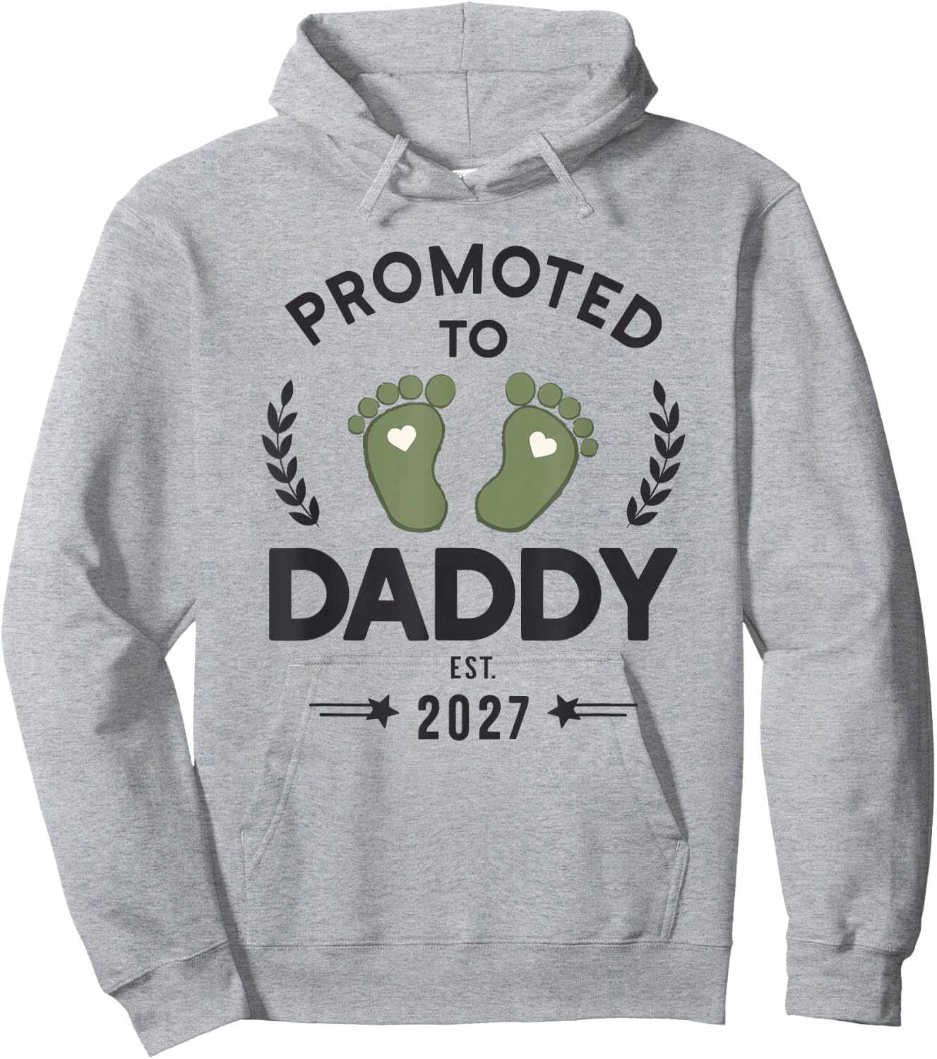 Promoted to Daddy 2027 Pregnancy Reveal New Dad Hoodie - Hoodie | Ash