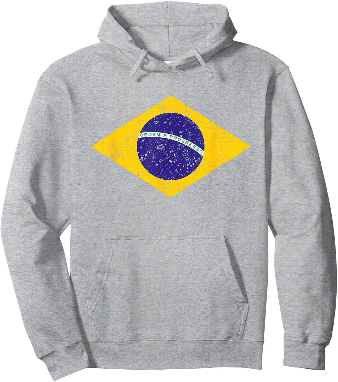 Vintage Brasil Brazil Flag - Brazilian Flag Men Women Kids Hoodie - Hoodie | Ash