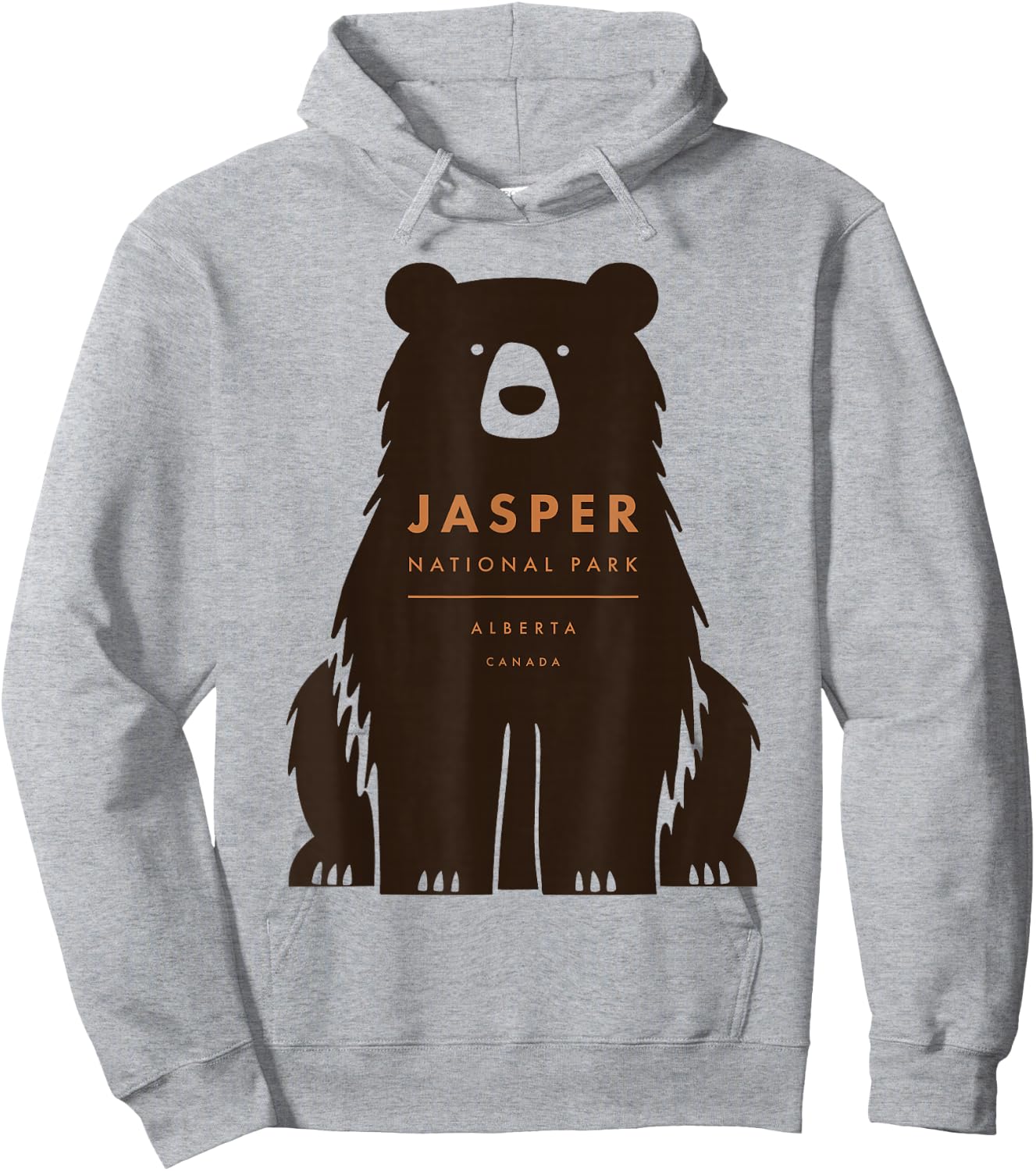Jasper National Park Alberta Canada Retro Vintage Bear Hoodie - Hoodie | Ash