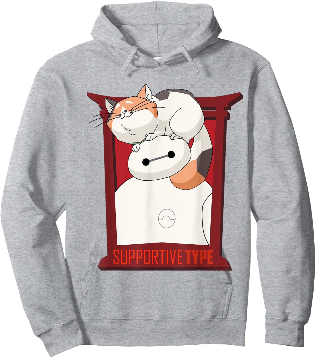 Big Hero 6 Baymax Frame Suppport Hoodie - Hoodie | Ash