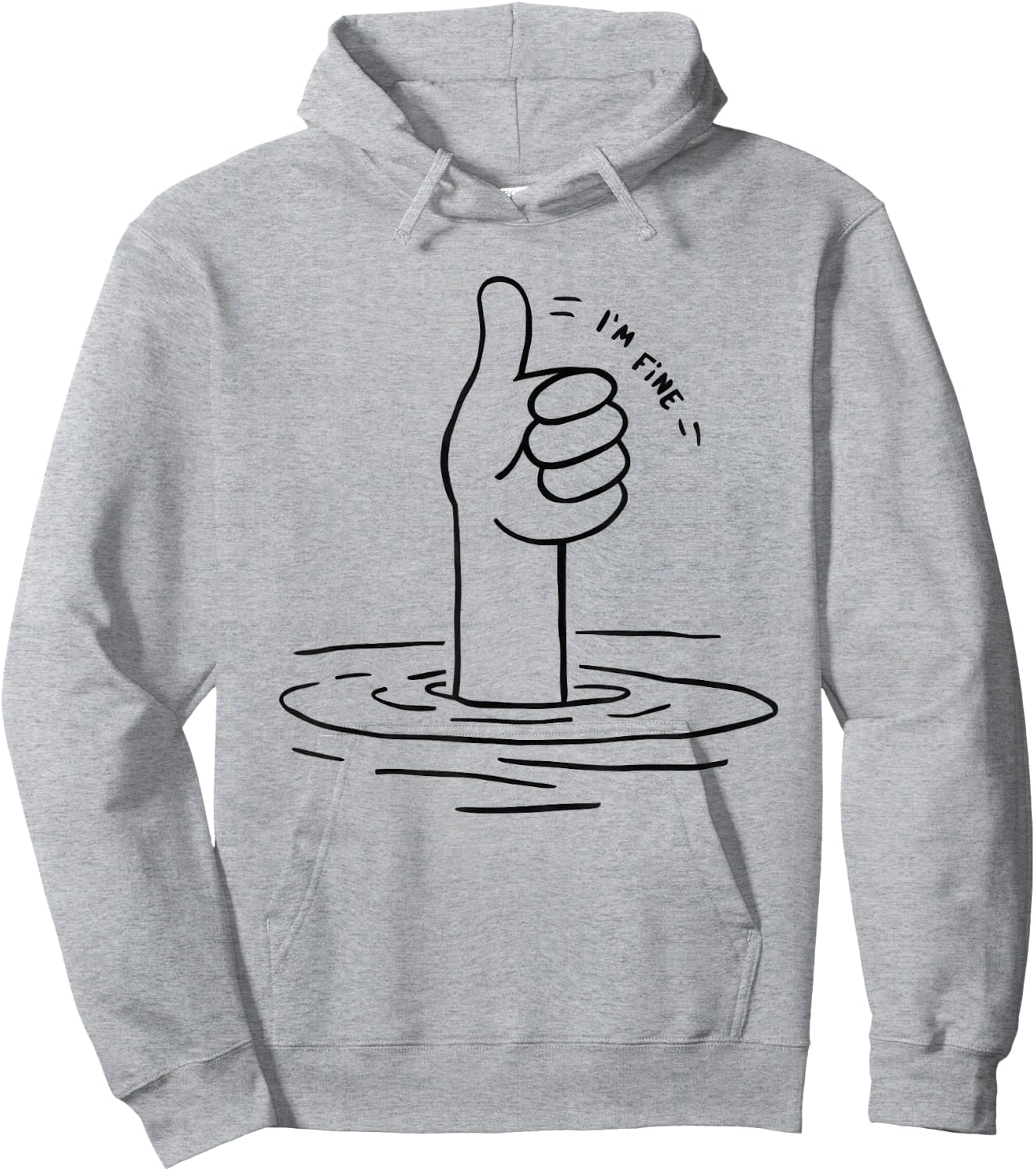 I'm Fine Hoodie - Hoodie | Ash