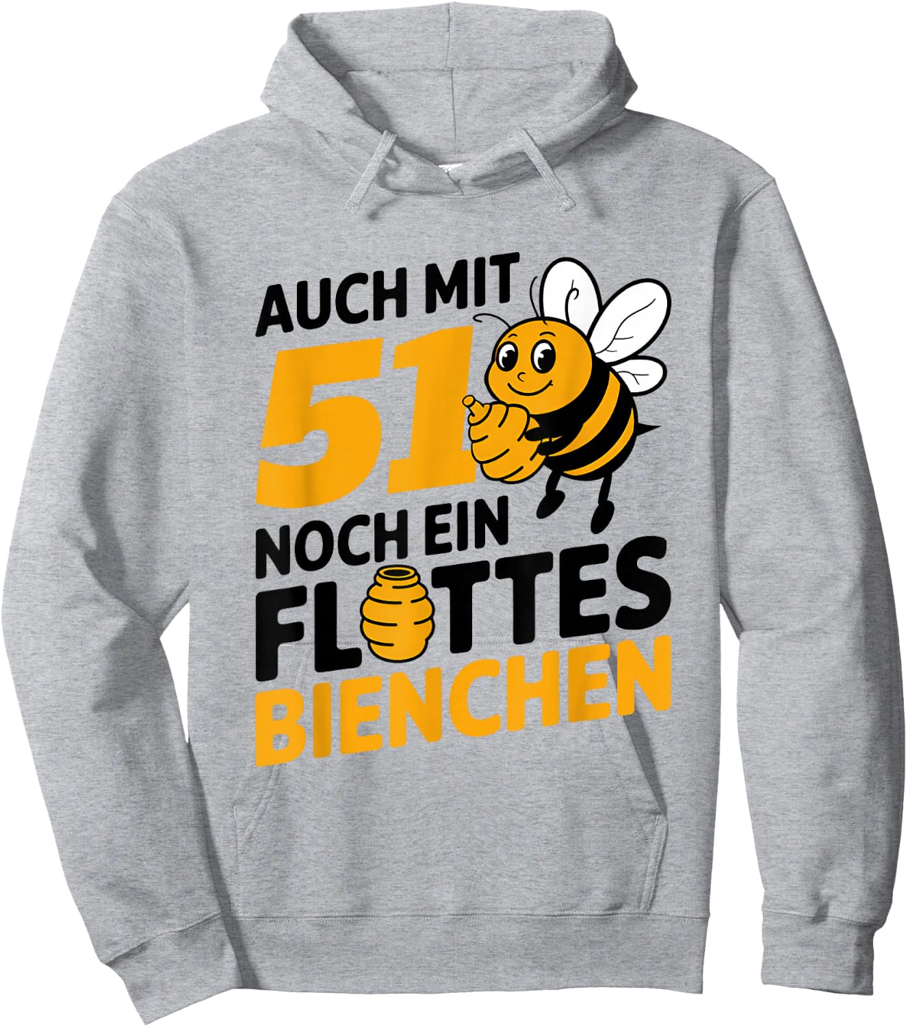 51st Birthday Woman with 51st Birthday Motif, gray, S Hoodie - Hoodie | Ash