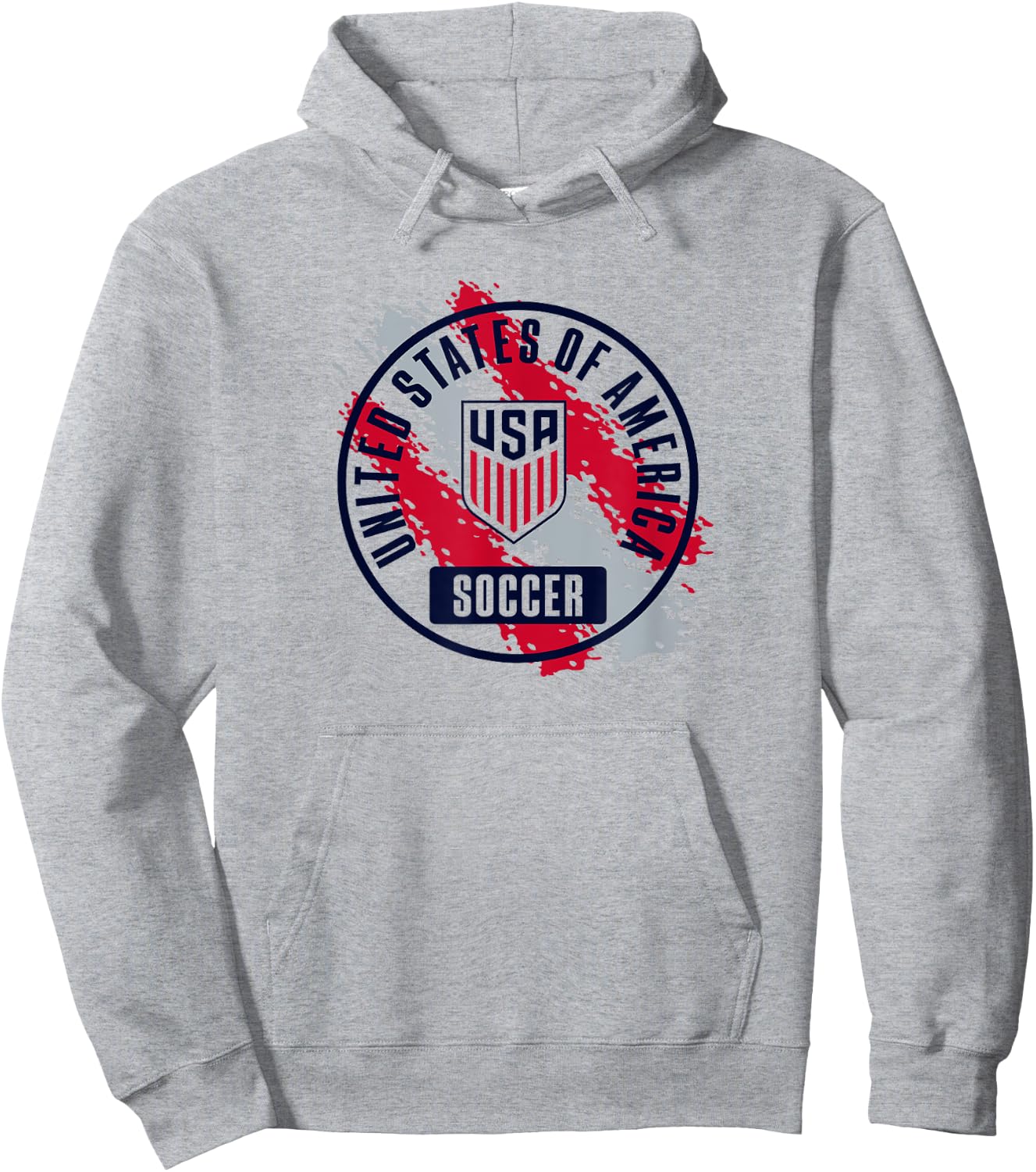 USA Soccer Retro Paint White USMNT Officially Licensed Hoodie - Hoodie | Ash