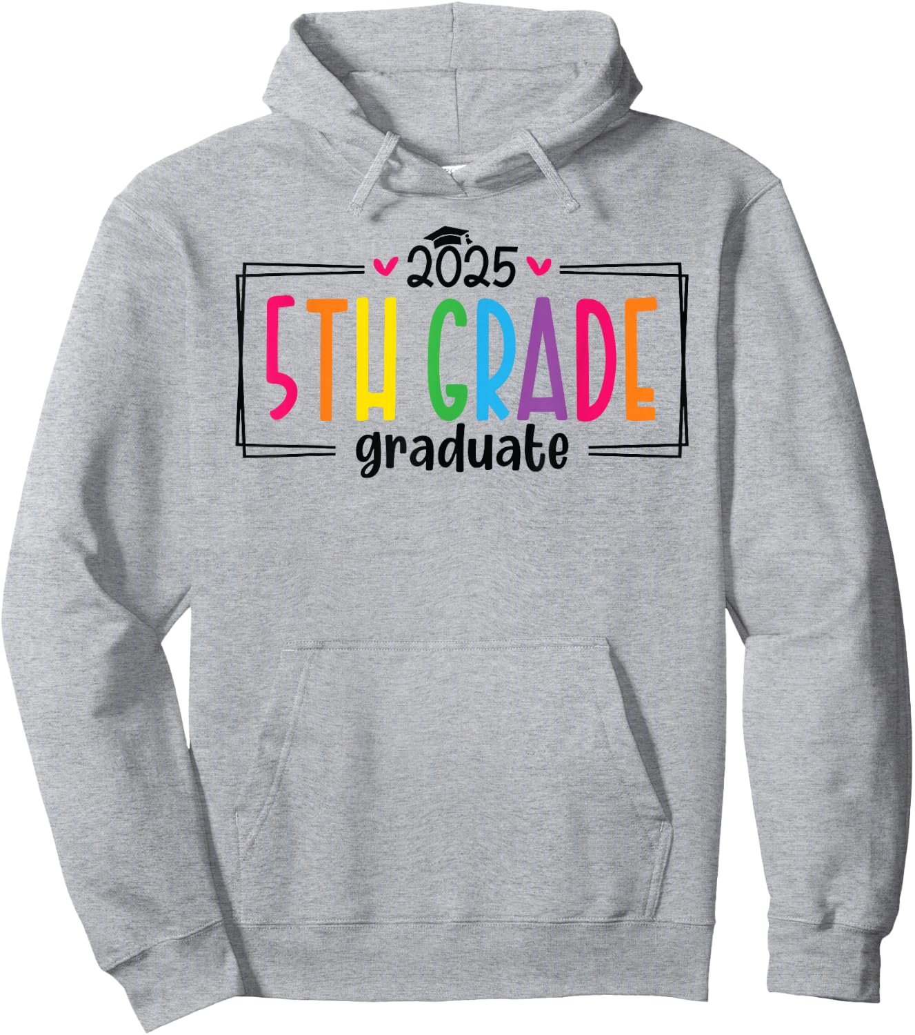5th Fifth Grade Graduation 2025 Graduate Last Day of School Hoodie - Hoodie | Ash