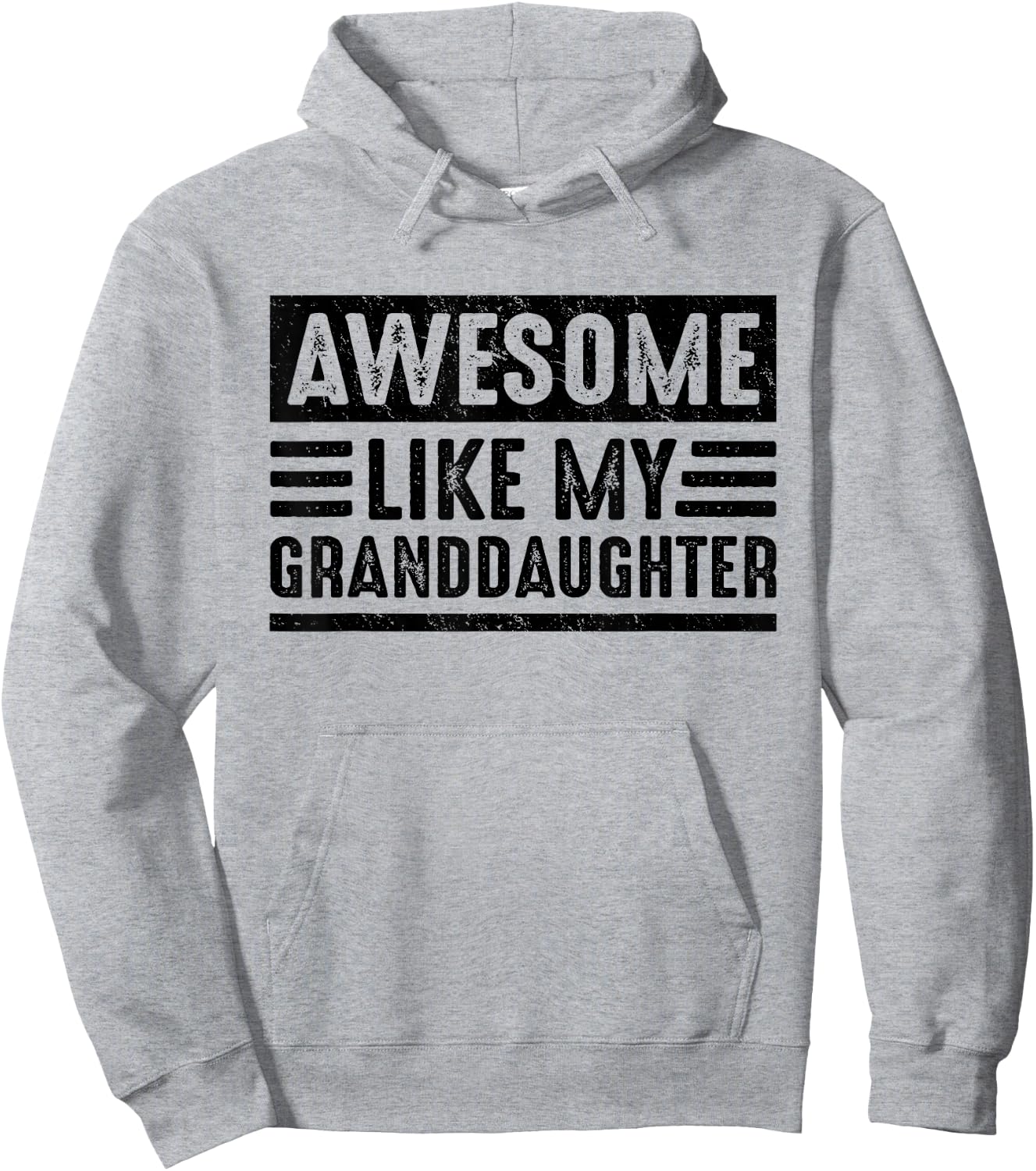 Awesome Like My Granddaughter Funny Grandpa Grandma Hoodie - Hoodie | Ash
