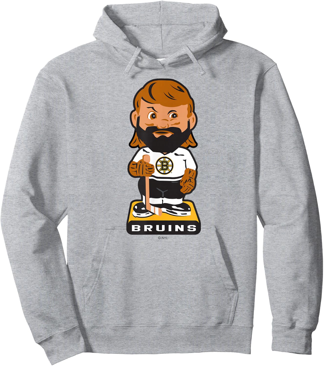 Boston Bruins Bobblehead Gray Officially Licensed Hoodie - Hoodie | Ash