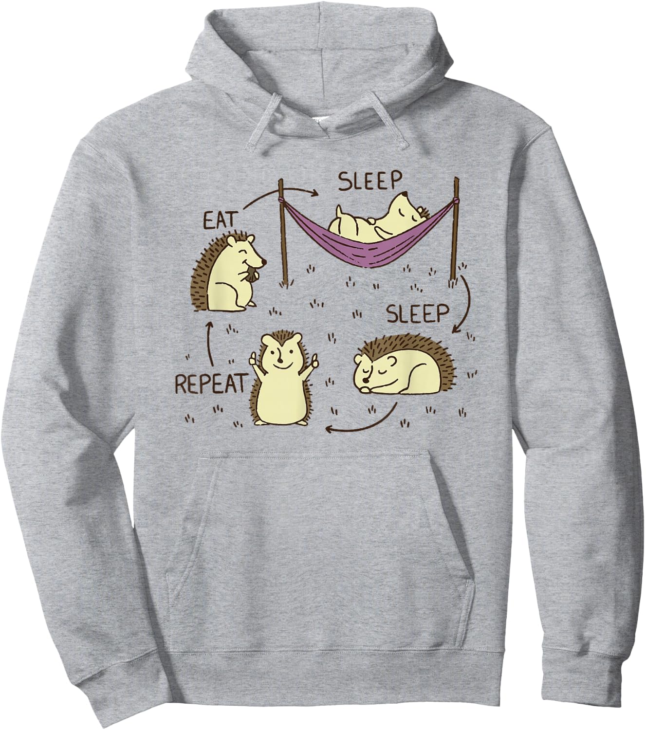Hedgehog cute Hedgehogs Hoodie - Hoodie | Ash