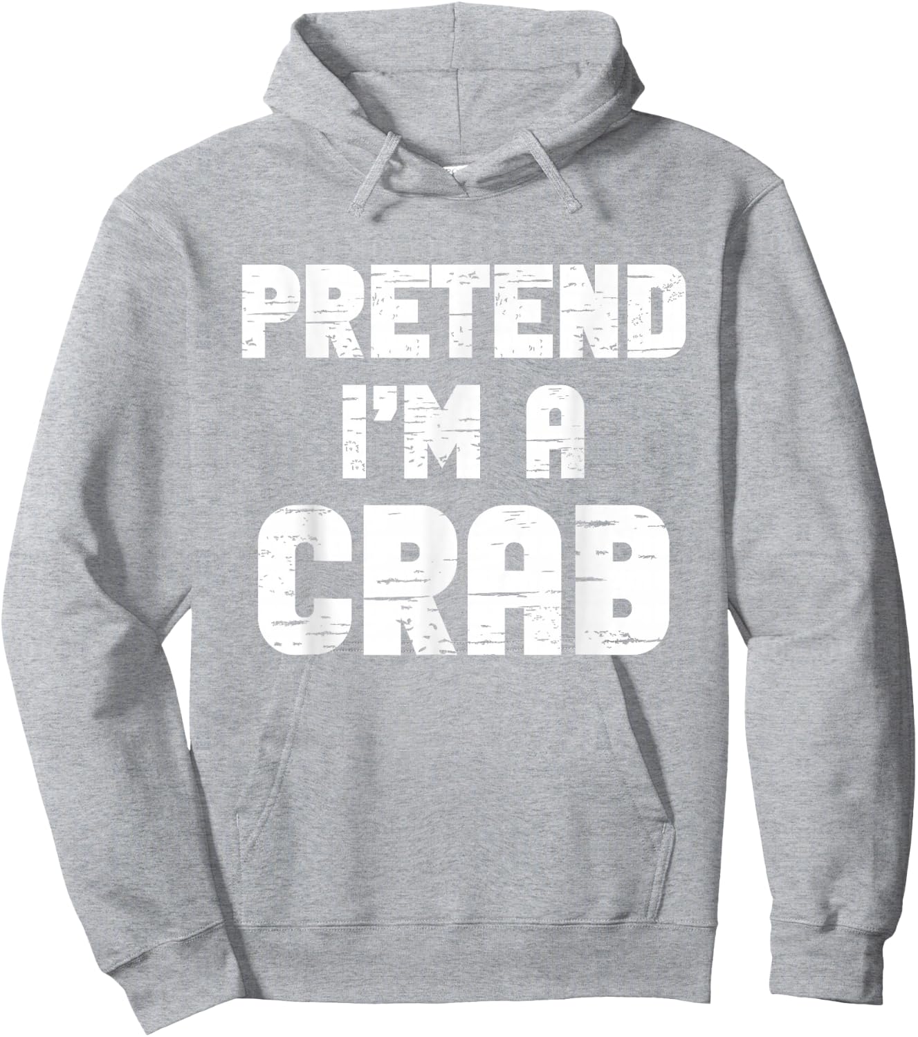 Halloween Pretend I'm A Crab Costume Funny Lazy Kids Adult Hoodie - Hoodie | Ash