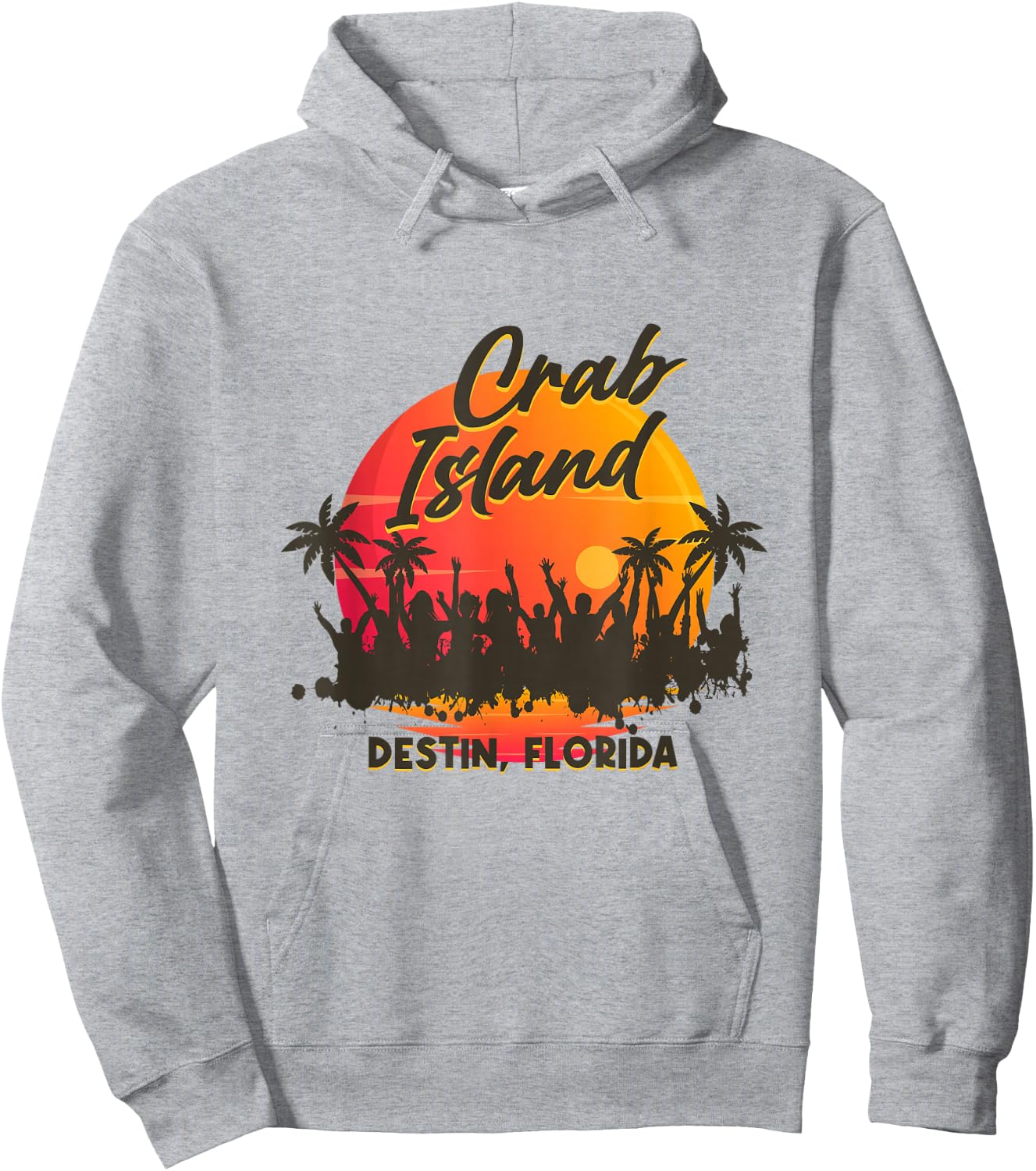 Retro Famous Destin Island, Crab Sandbar, Destin Florida Hoodie - Hoodie | Ash