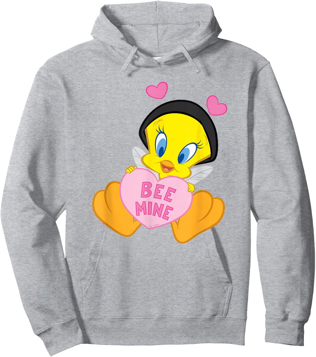 Looney Tunes Valentine's Day Tweety Bee Mine Hoodie - Hoodie | Ash
