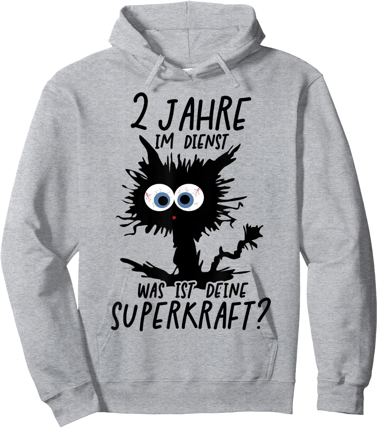 2 Jahre Im Dienst Was Ist Deine Superkraft? Hoodie - Hoodie | Ash