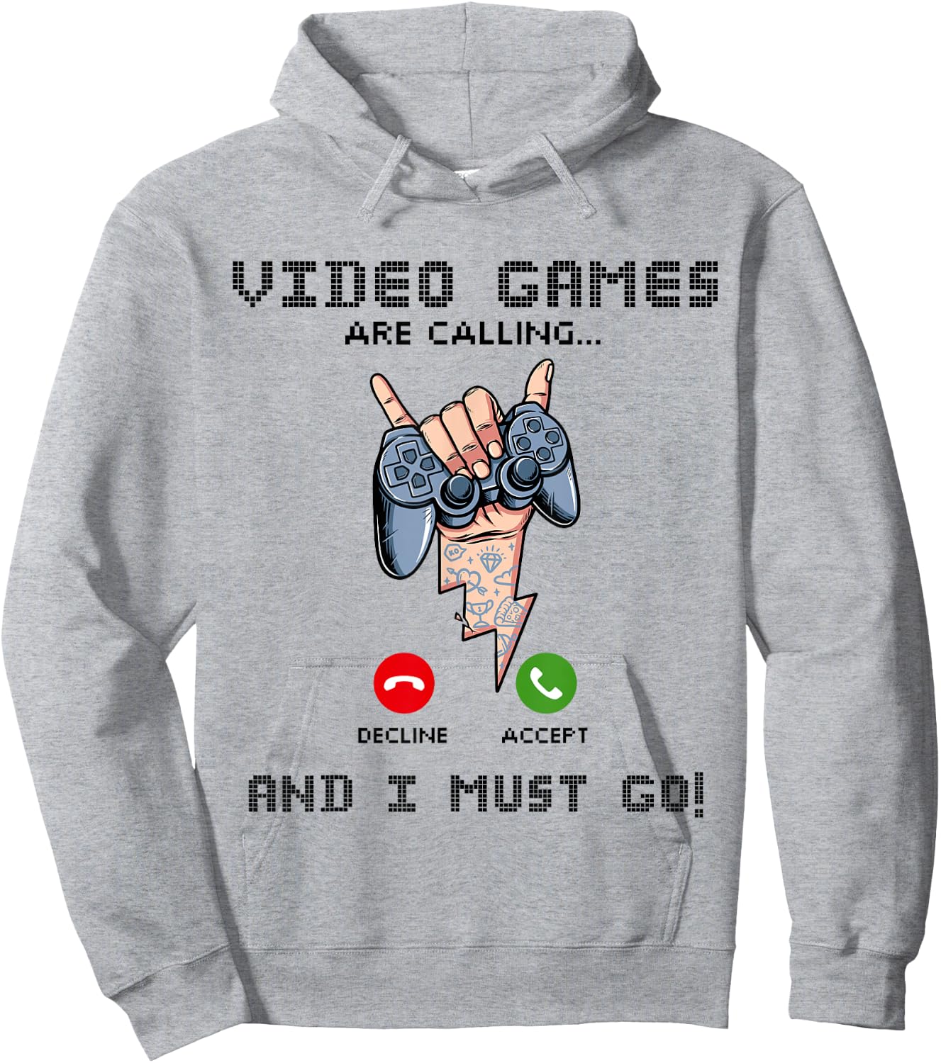 Video Games Are Calling And I Must Go Funny Console Gamer Hoodie - Hoodie | Ash
