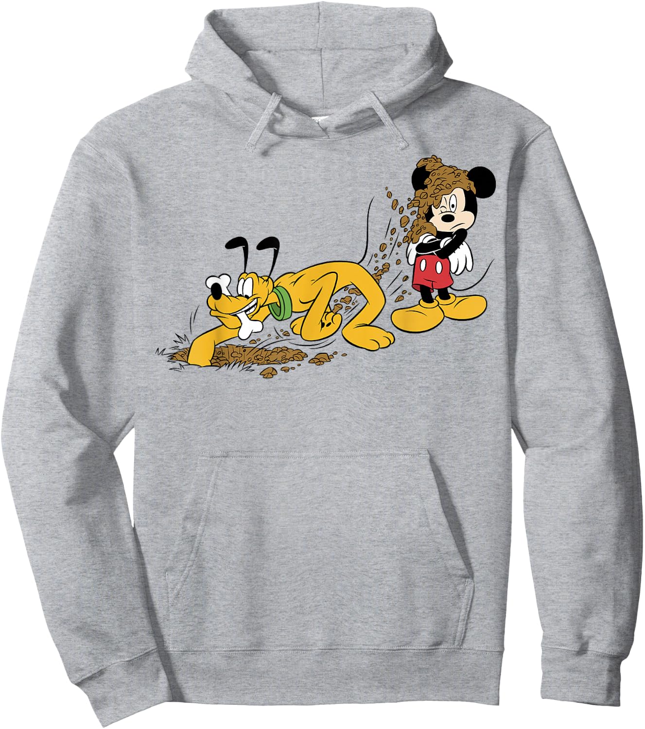 Disney Mickey And Friends Mickey & Pluto Digging Hoodie - Hoodie | Ash
