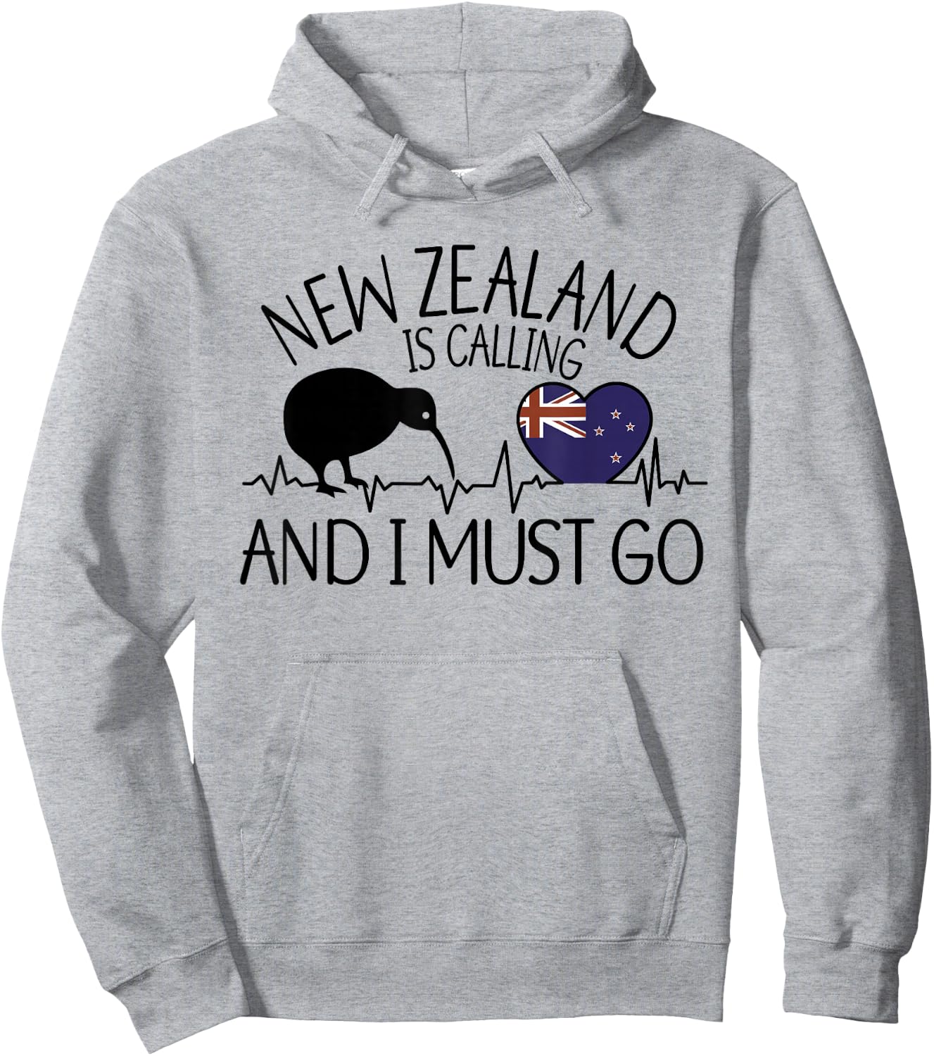 New Zealand Ruft und ich muss los - Funny New Zealand Hoodie - Hoodie | Ash