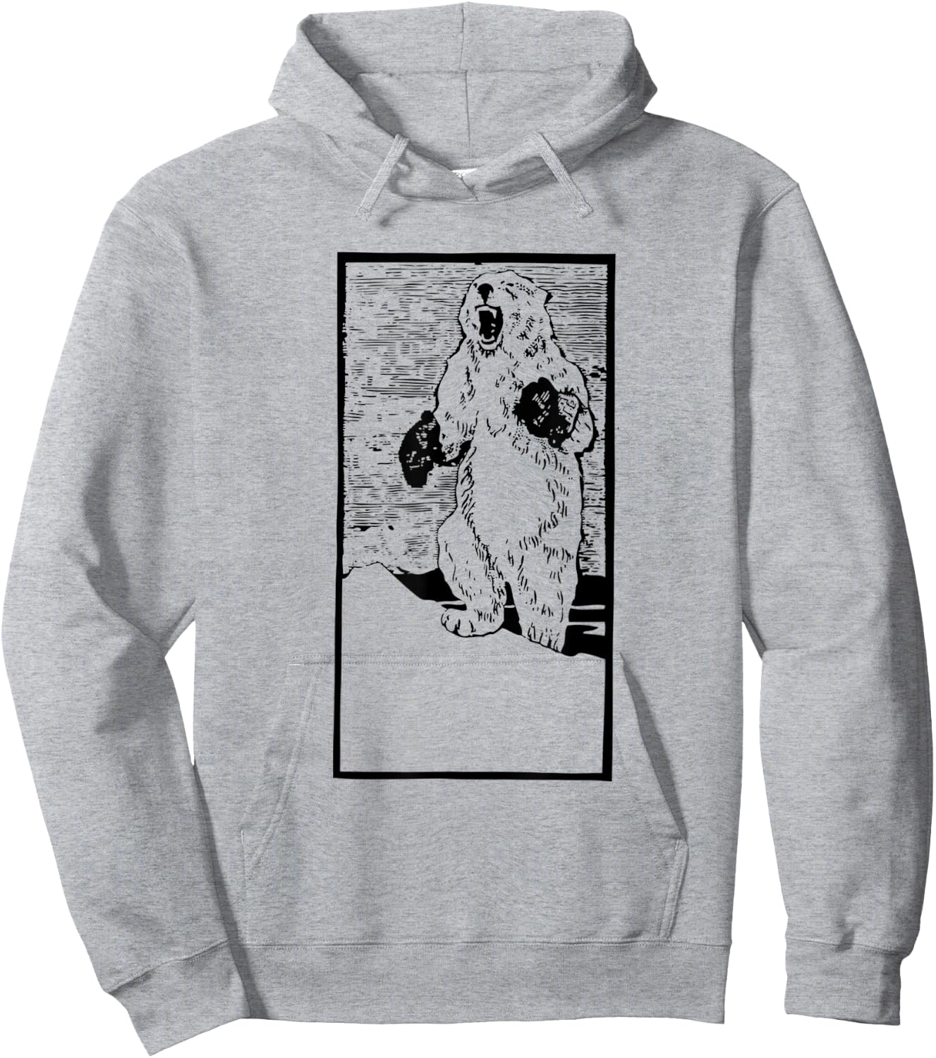 Boxing Polar Bear | Fighting Global Warming Funny Hoodie - Hoodie | Ash