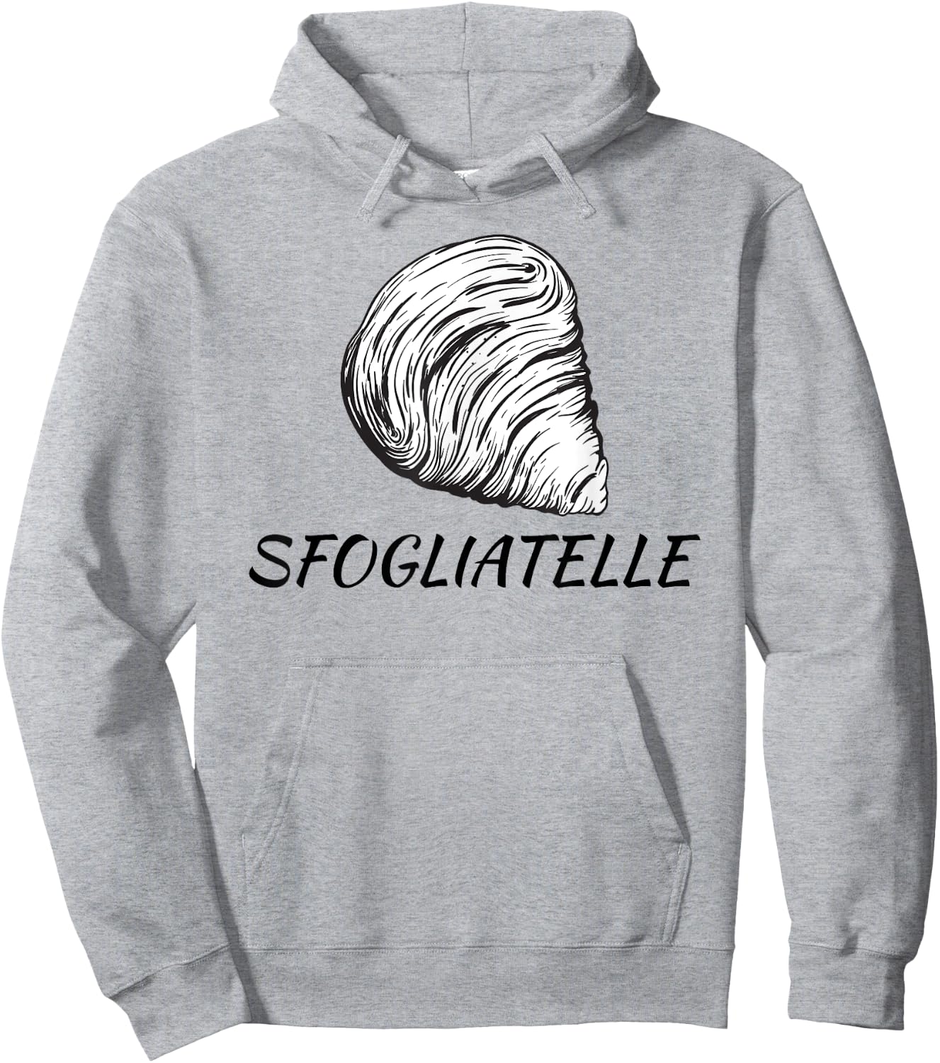 Sfogliatelle Design | Italian Pastry Graphic | Lobster Tail Hoodie - Hoodie | Ash