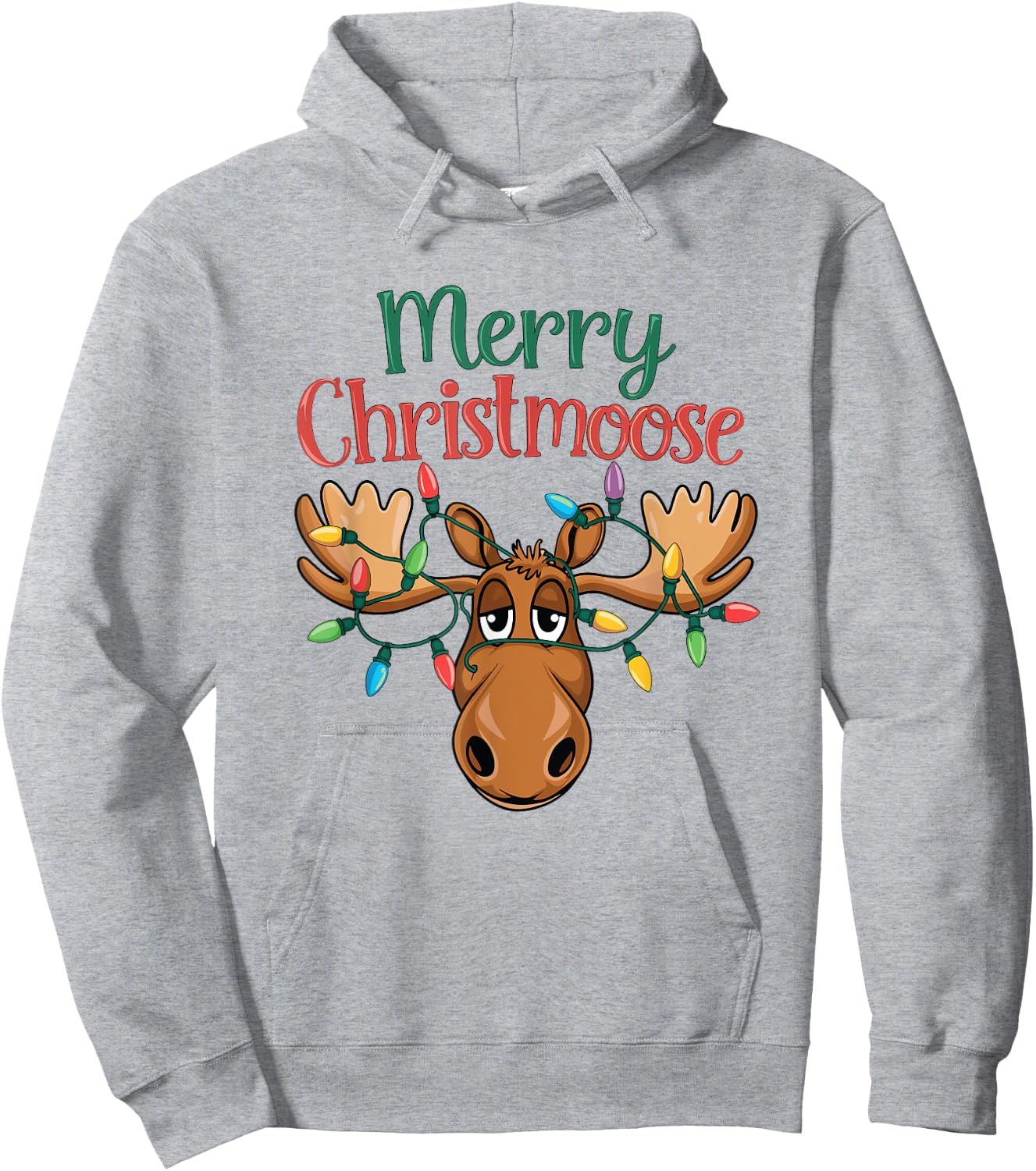 Christmas Moose Merry Christmoose Men Women Hoodie - Hoodie | Ash
