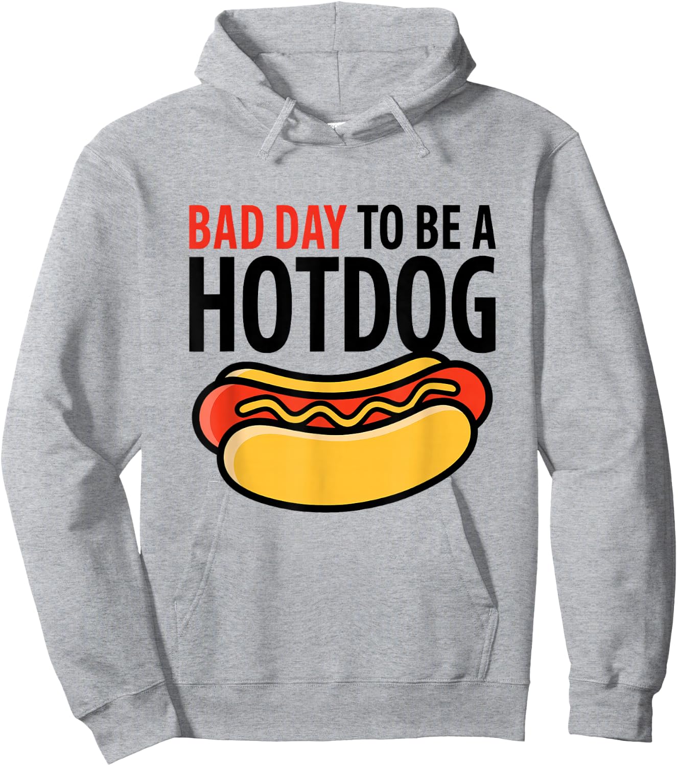 Bad Day to Be a Hotdog Funny 4th of July Kids Men Hoodie - Hoodie | Ash