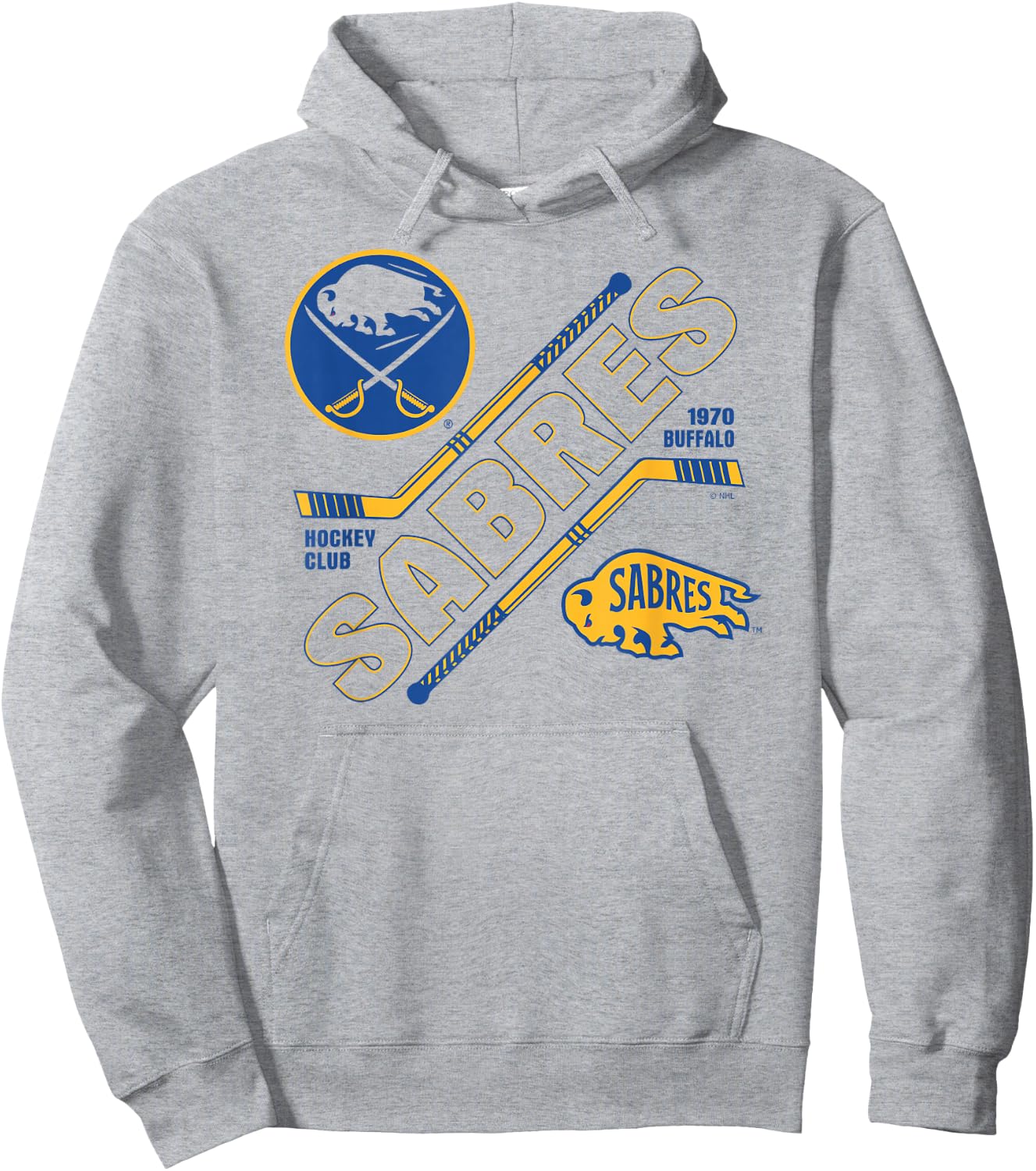Buffalo Sabres Force White Officially Licensed Hoodie - Hoodie | Ash