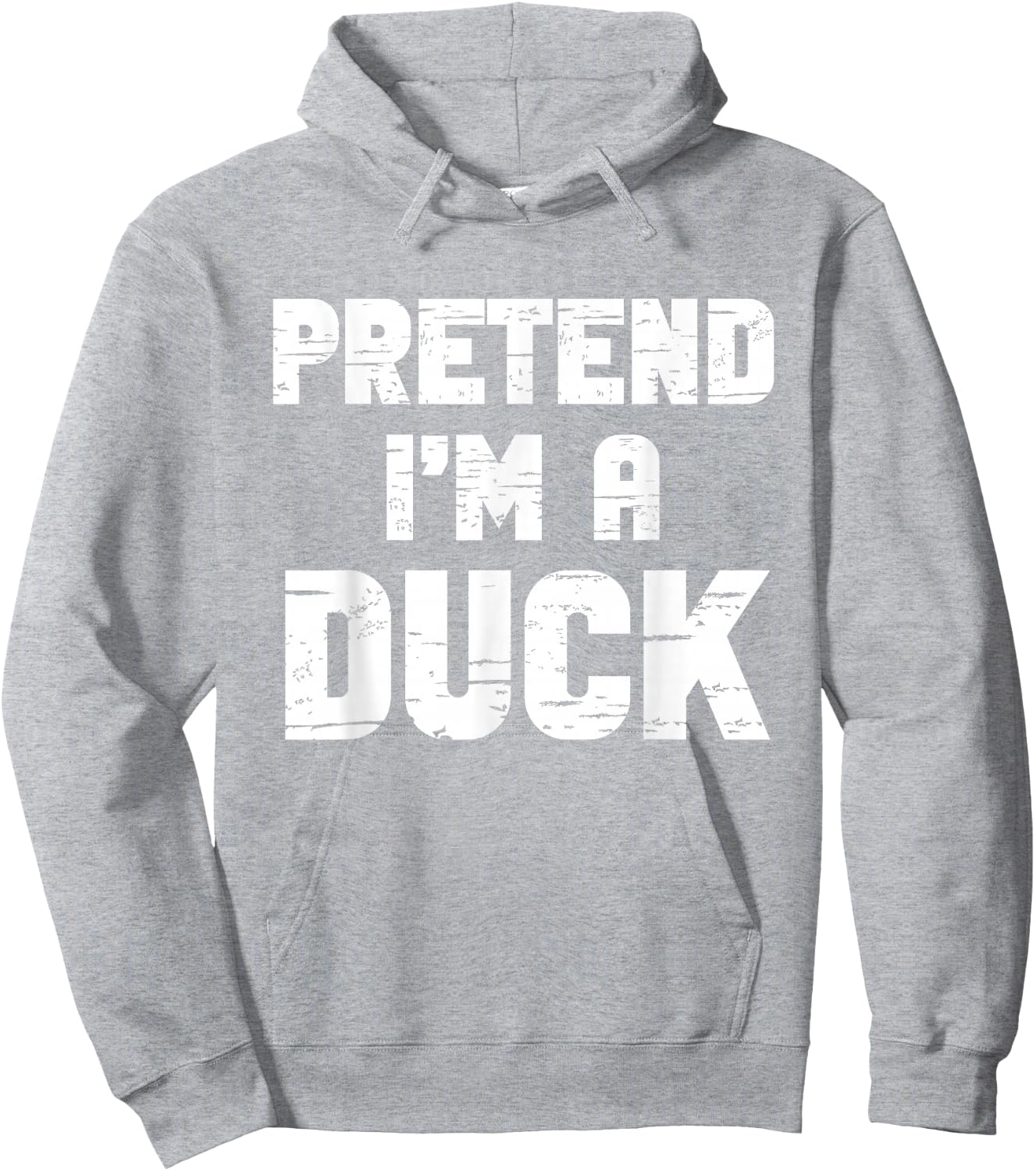 Halloween Pretend I'm A Duck Costume Funny Lazy Kids Adult Hoodie - Hoodie | Ash