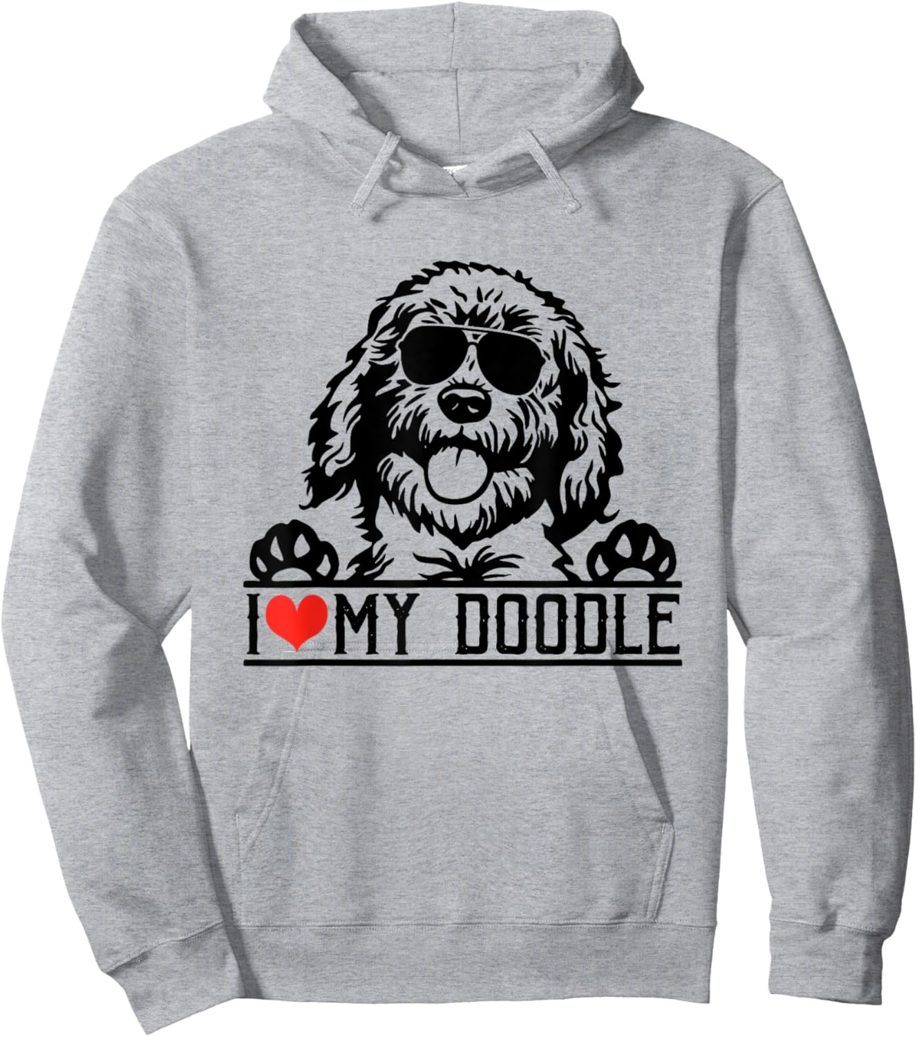 I Love My Doodle Goldendoodle Mom Labradoodle Dog Owner Women Kids Hoodie - Hoodie | Ash