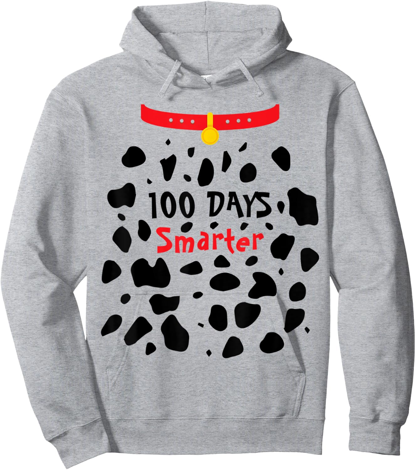 100 Days Smarter Dalmatian Dog Costume Boys Kids 100th Day Hoodie - Hoodie | Ash