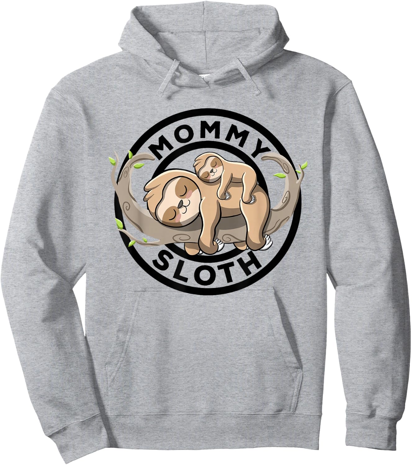 Mommy Sloth Mom Sloth Family Matching Mom To Be Cute Sloth Hoodie - Hoodie | Ash