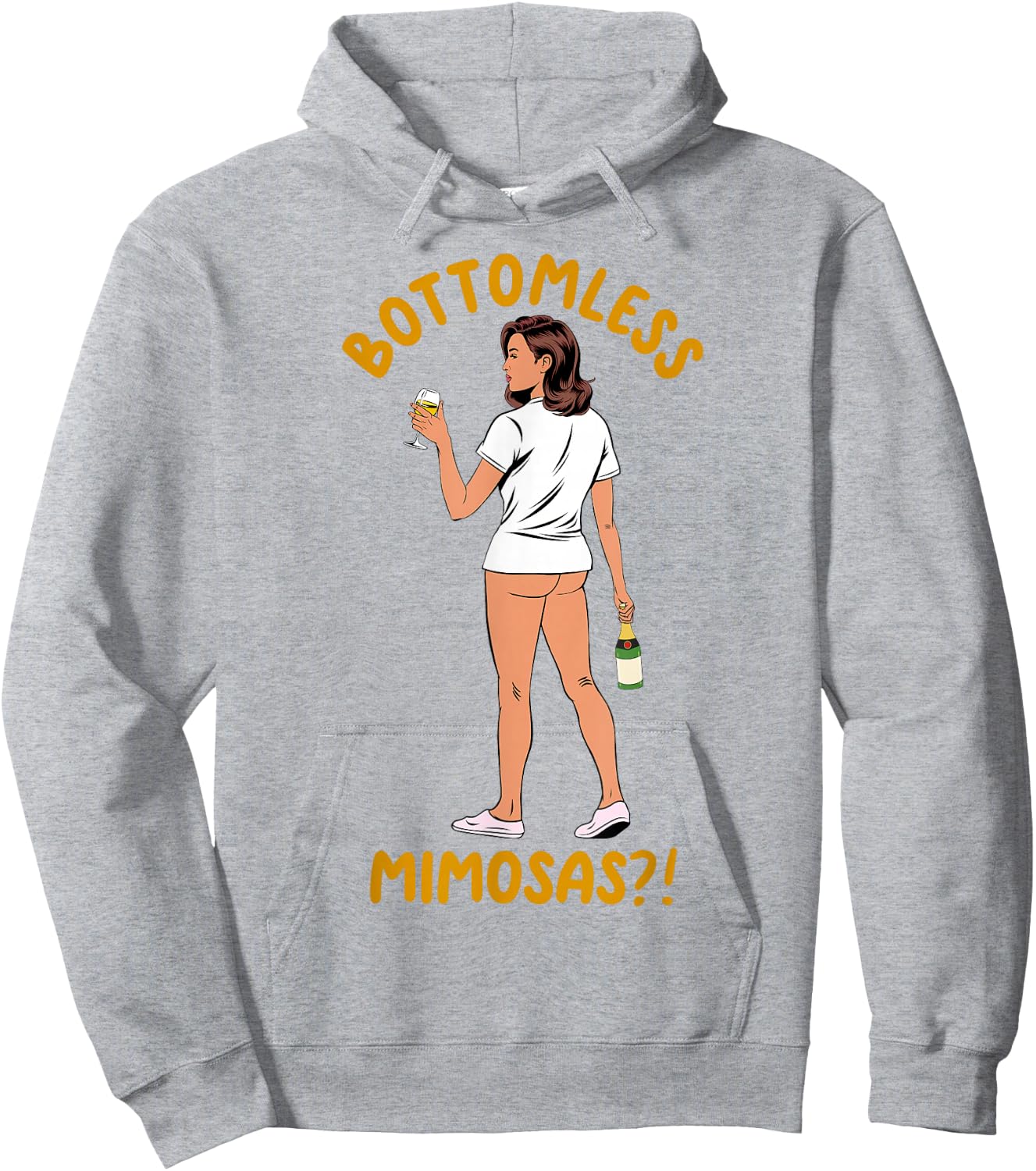 Mimosa Lover Cocktail Drinking Sarcasm Bottomless Mimosa Hoodie - Hoodie | Ash