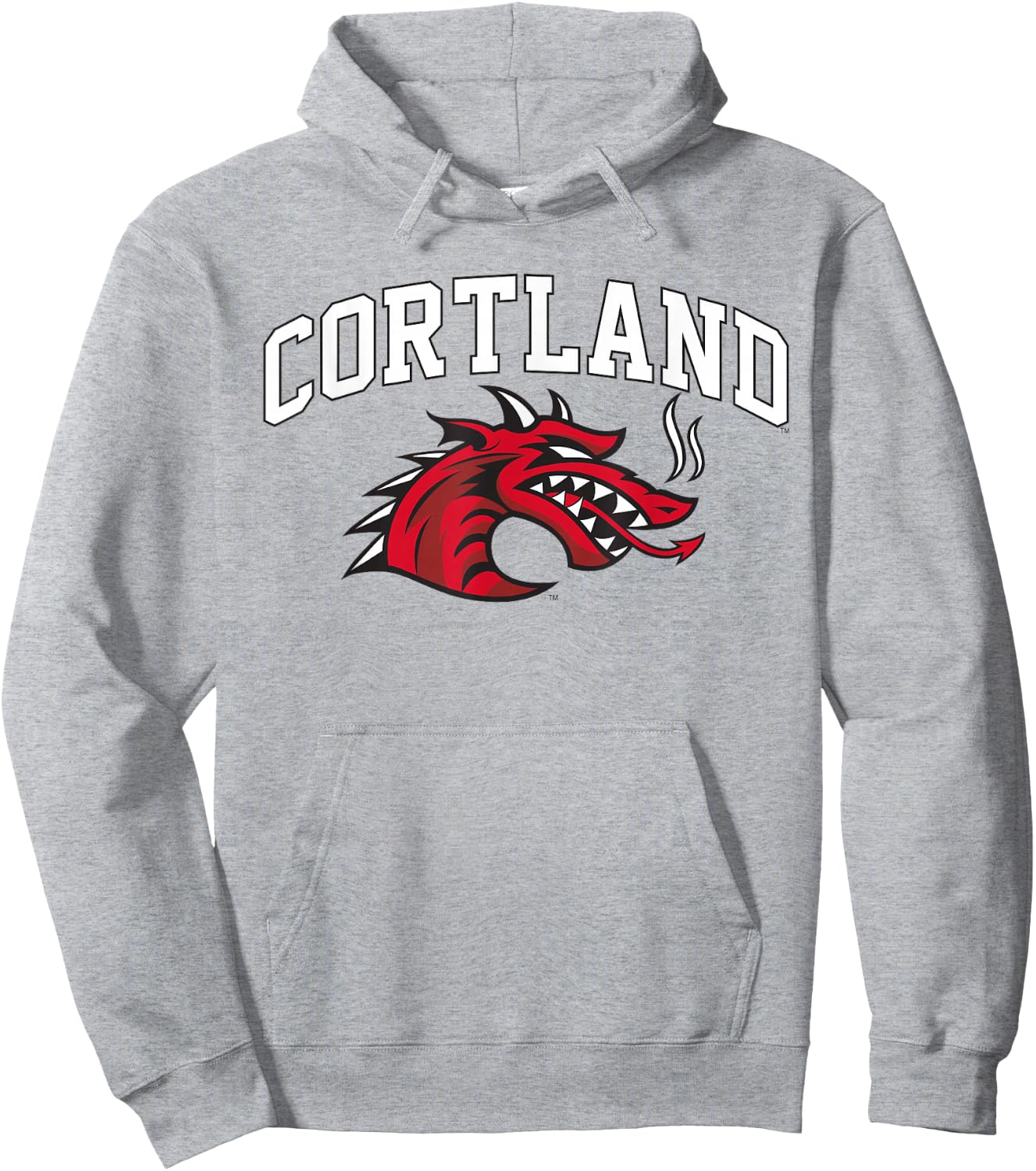 SUNY Cortland Red Dragons Athletics Logo Hoodie - Hoodie | Ash