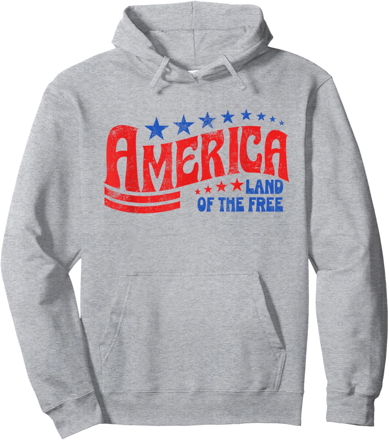 America 1776 Land Of The Free Patriotic Freedom 4th Of July Hoodie - Hoodie | Ash