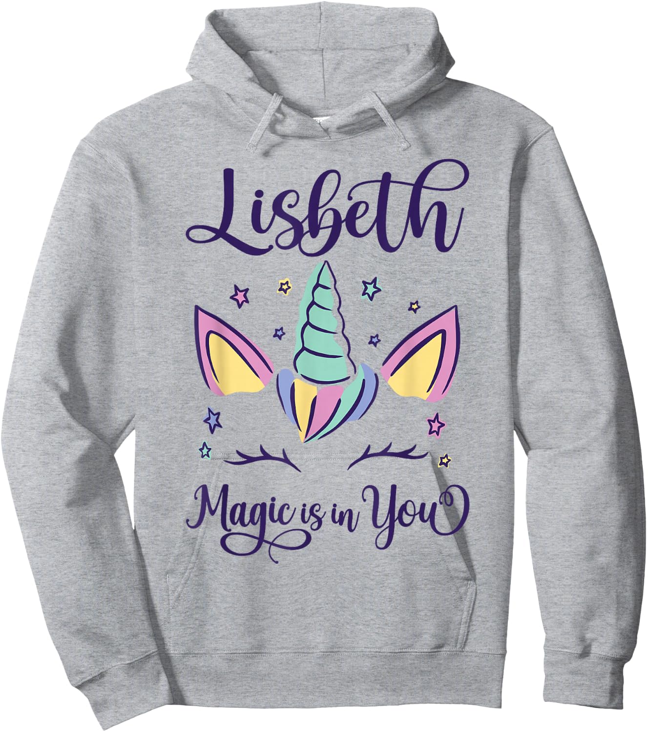 First Name Lisbeth Personalized Lisbeth Hoodie - Hoodie | Ash