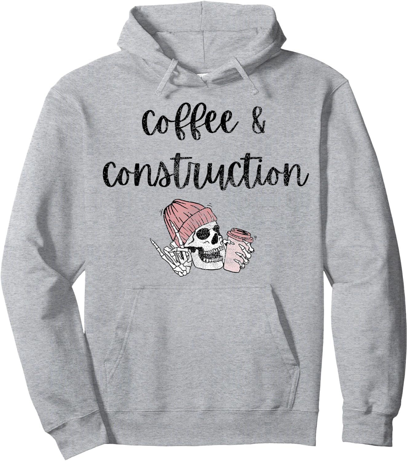 Coffee and Construction Construction Women in Trades Female Hoodie - Hoodie | Ash