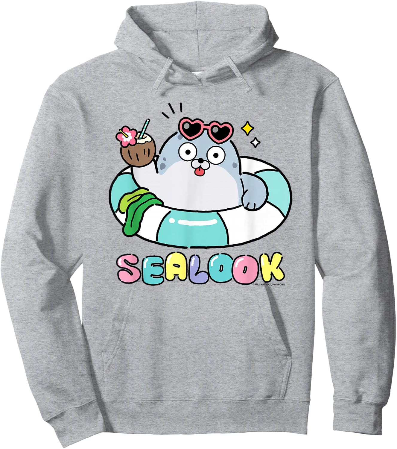 Sealook Vacation Seal Hoodie - Hoodie | Ash