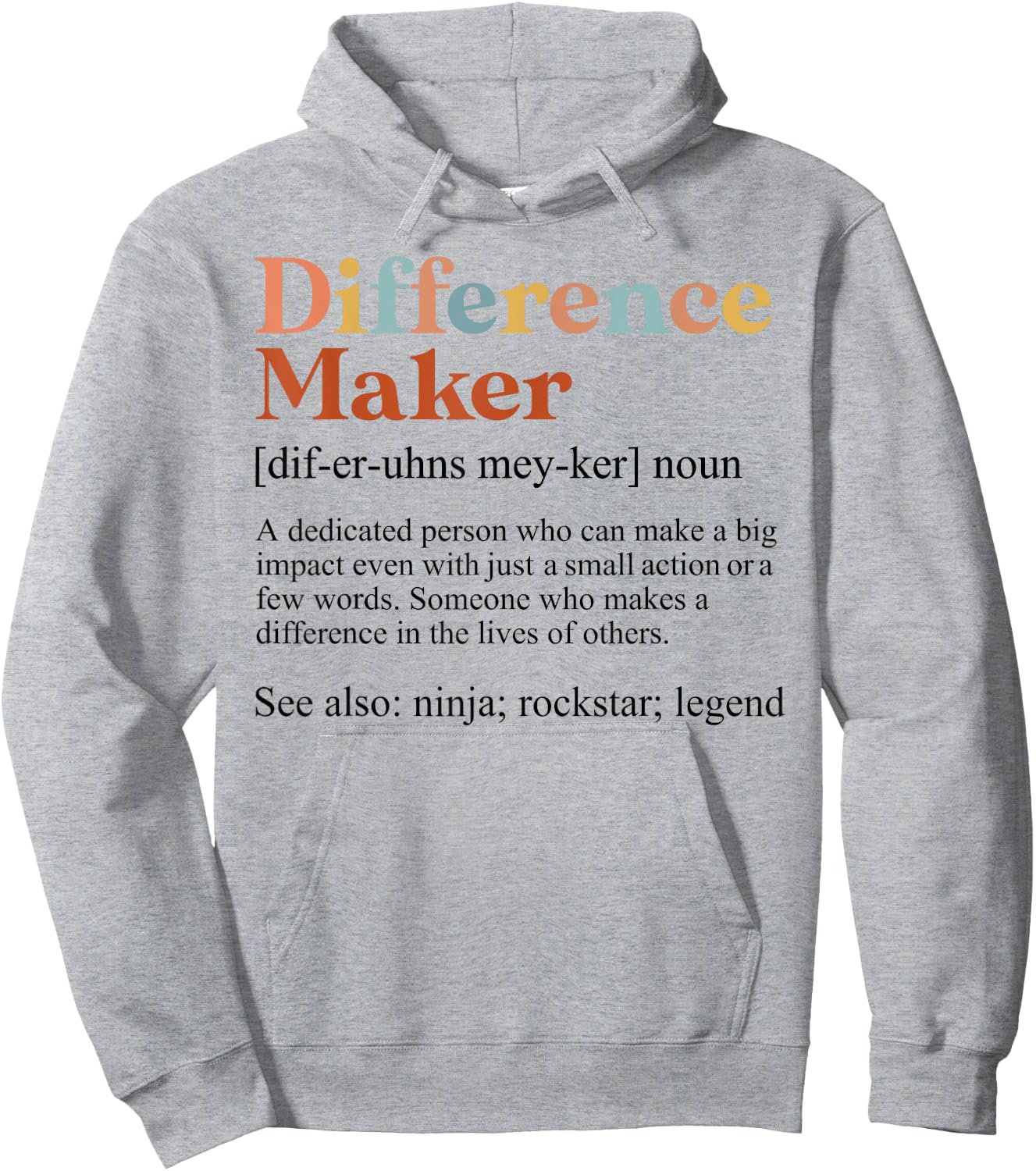 Vintage Difference Maker Definition Teachers Mom Boss Women Hoodie - Hoodie | Ash
