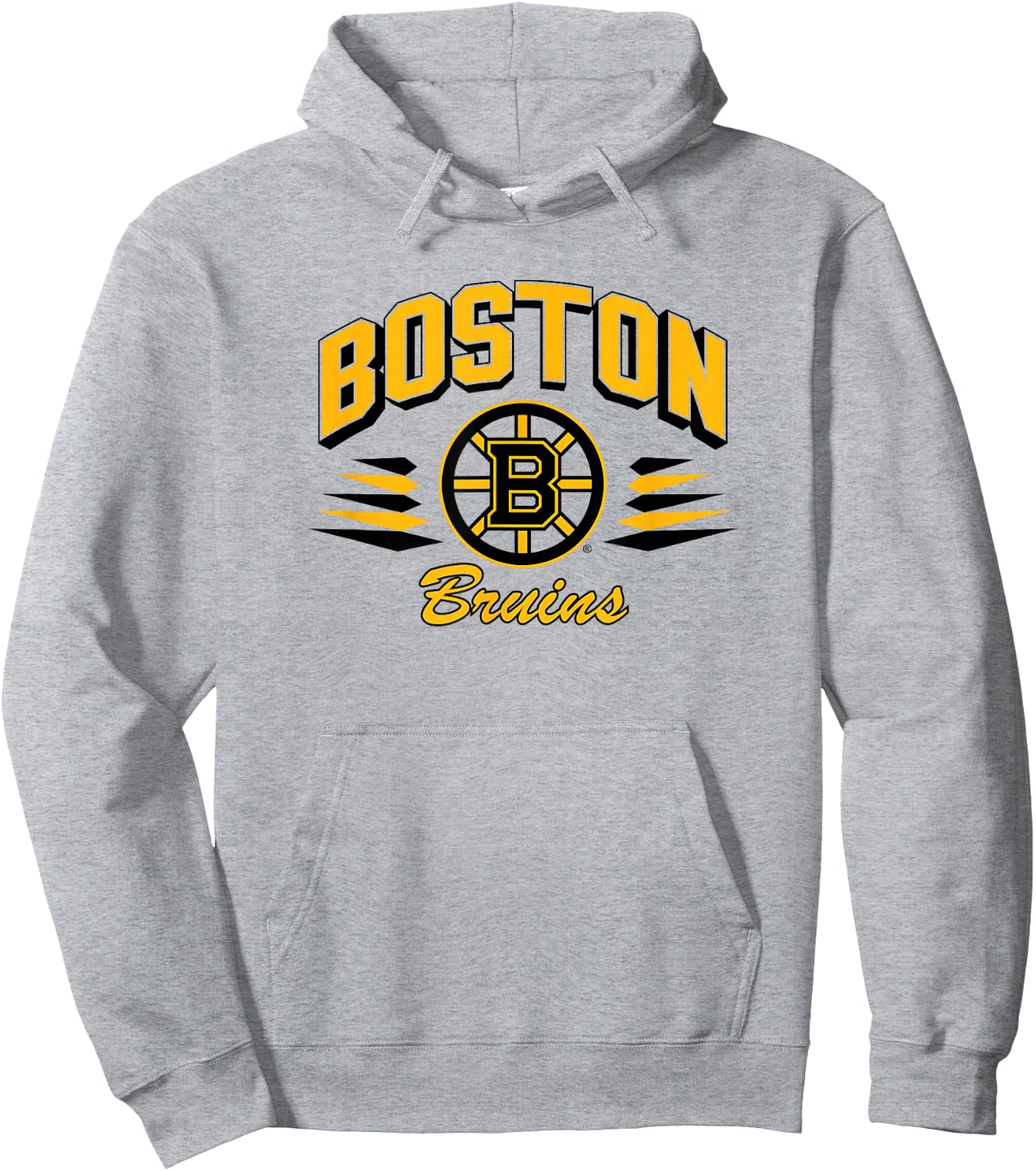 Boston Bruins Retro Diamond White Officially Licensed Hoodie - Hoodie | Ash