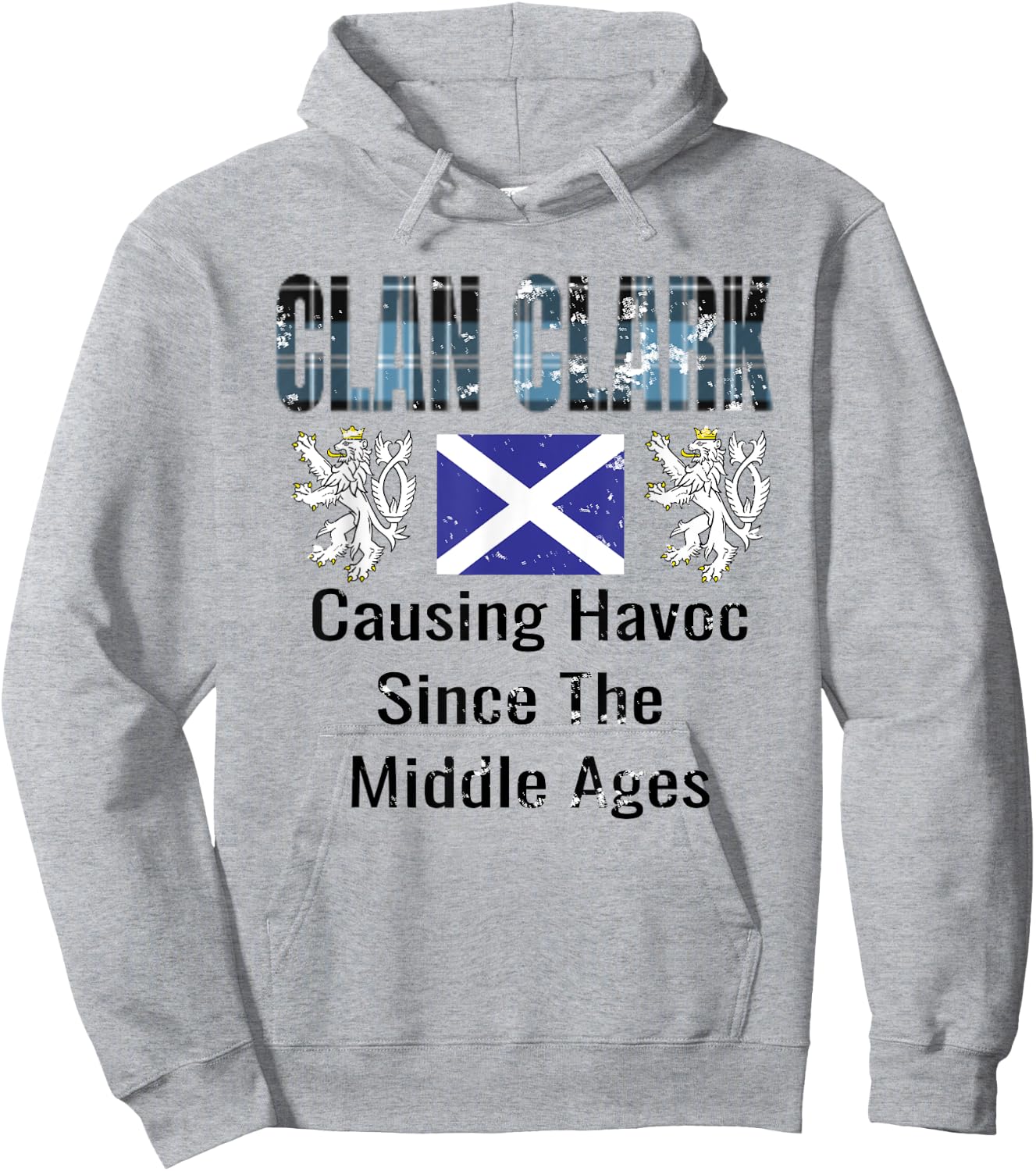 Clan Clark Tartan Scottish Family Name Scotland Pride Hoodie - Hoodie | Ash