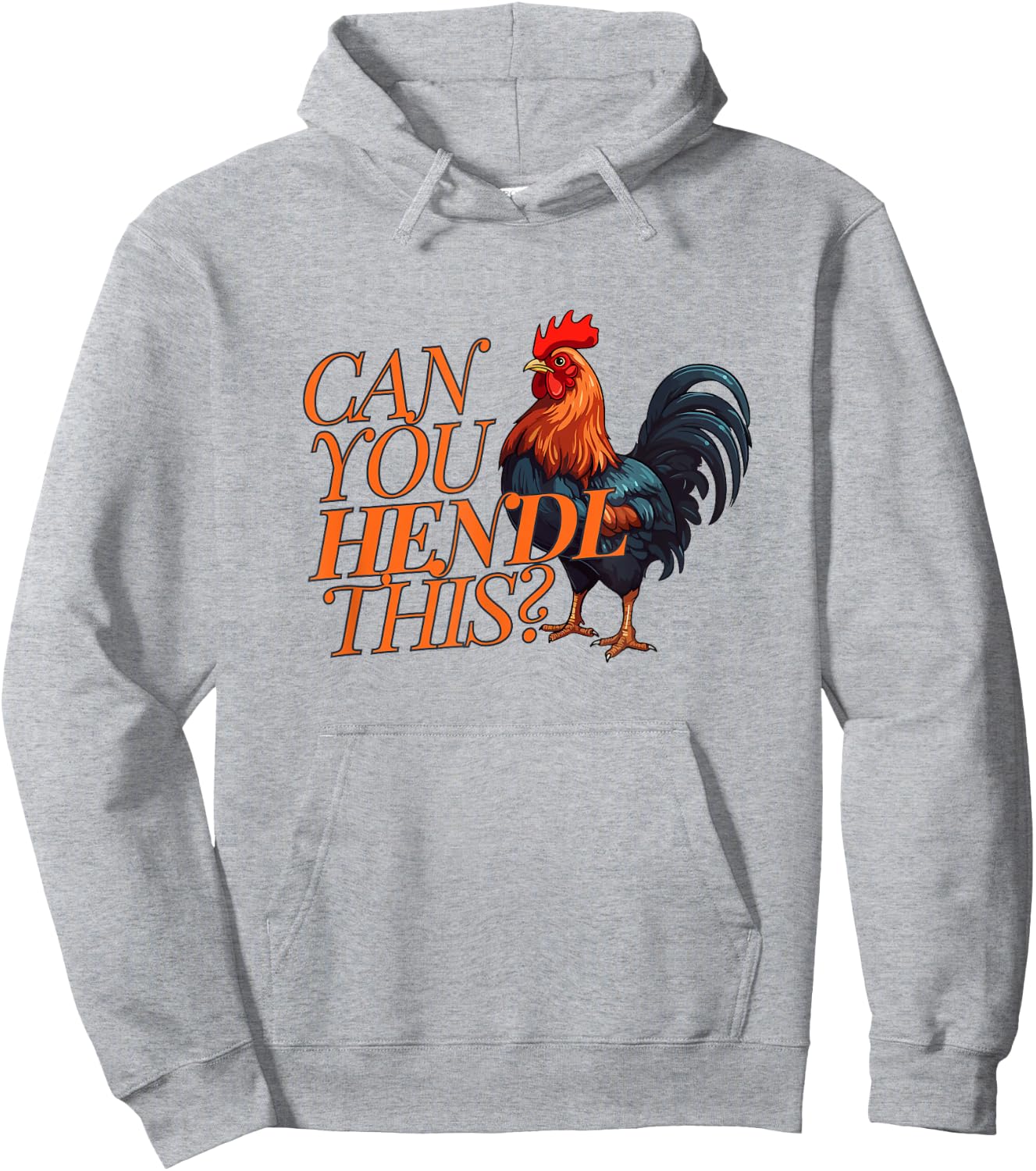 Can you Hendl this? Rooster Chicken Giggal Gockel Chicken Farm , White Hoodie - Hoodie | Ash