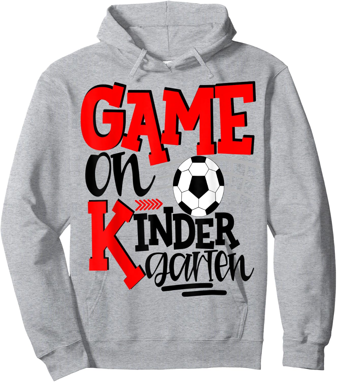 Kindergarten Soccer First Day Of School Kids Red Hoodie - Hoodie | Ash