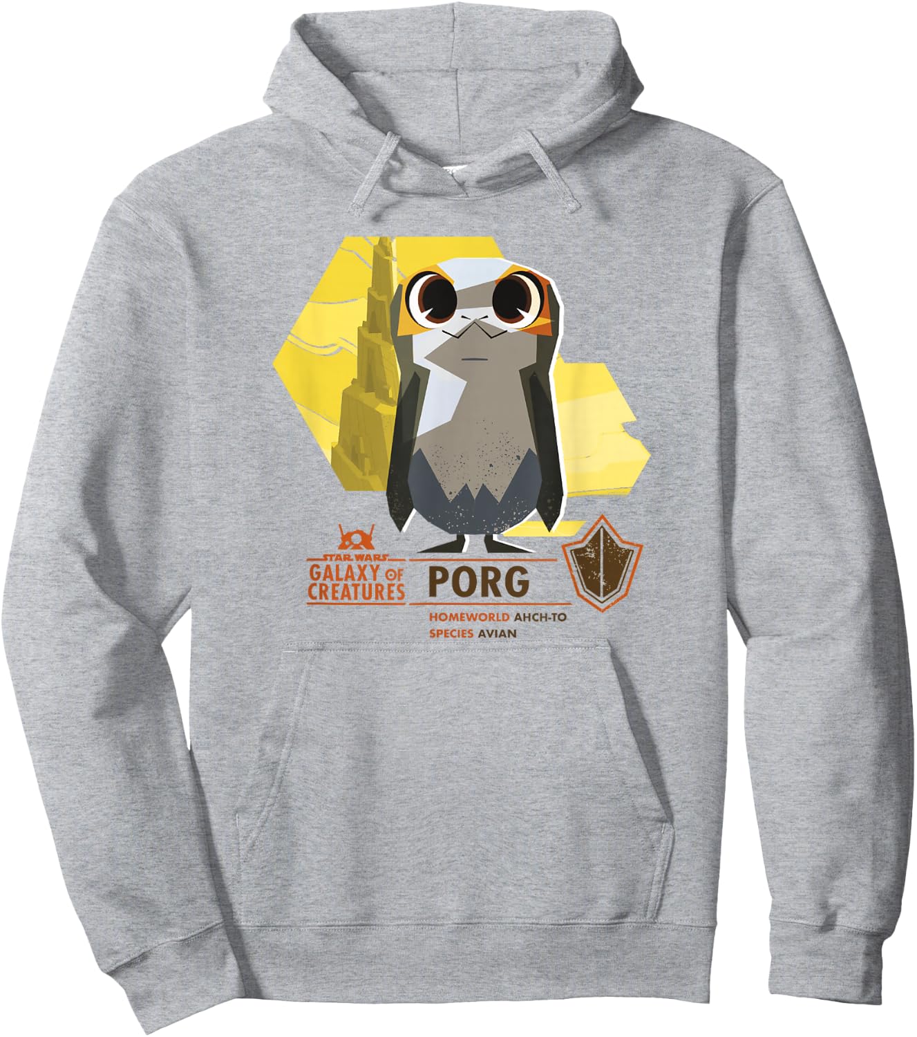 Star Wars Galaxy Of Creatures Porg Poster Hoodie - Hoodie | Ash