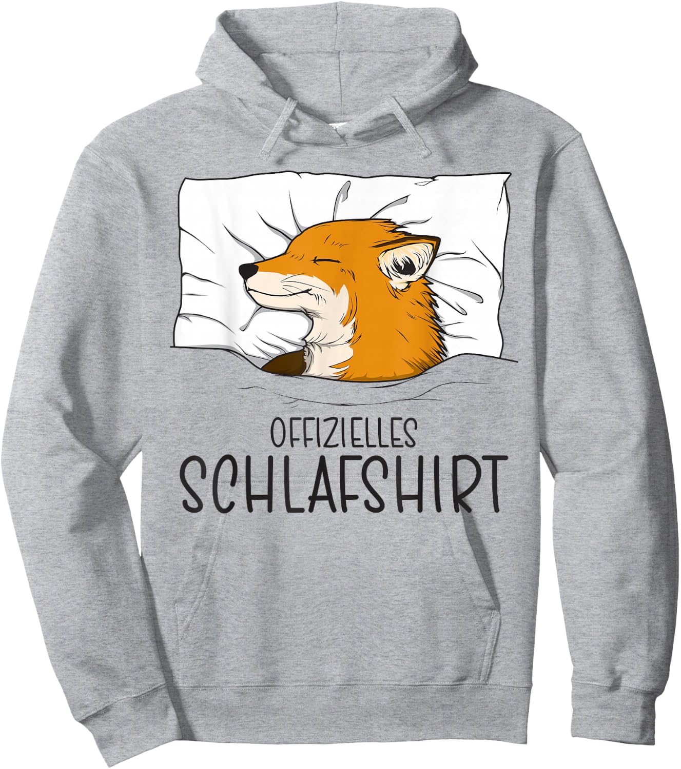 Offizielles Schlafshirt Fuchs, Schlafanzug & Nachthemd Fuchs Hoodie - Hoodie | Ash