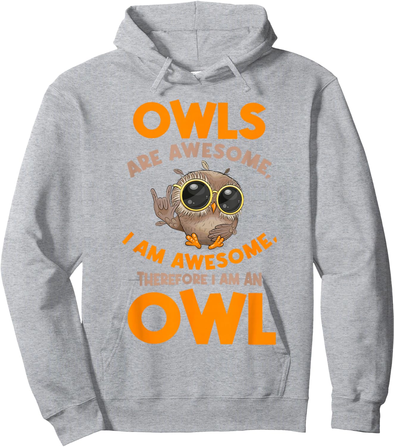 Awesome Cartoon I am an Owl Shirt for Owl Lovers Hoodie - Hoodie | Ash