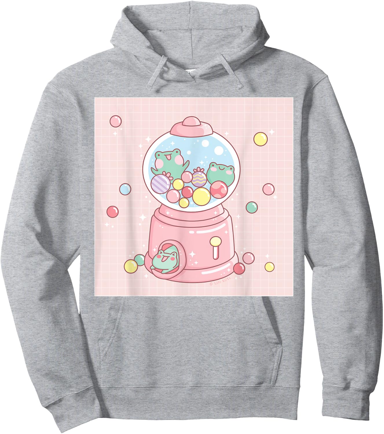 Cute Frog Gumball Machine Funny Kawaii Aesthetic Hoodie - Hoodie | Ash