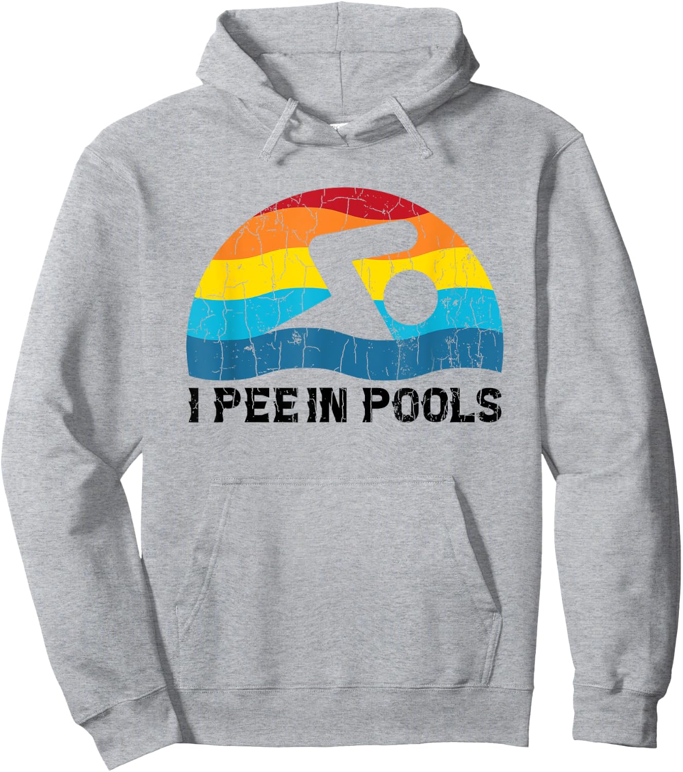 I Pee In Pools Funny Swimmer Swimming Coach Player Graphic Hoodie - Hoodie | Ash