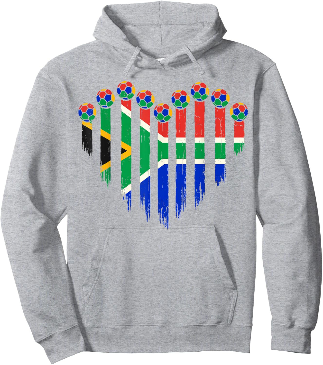 South African Flag Novelty South Africa Hoodie - Hoodie | Ash