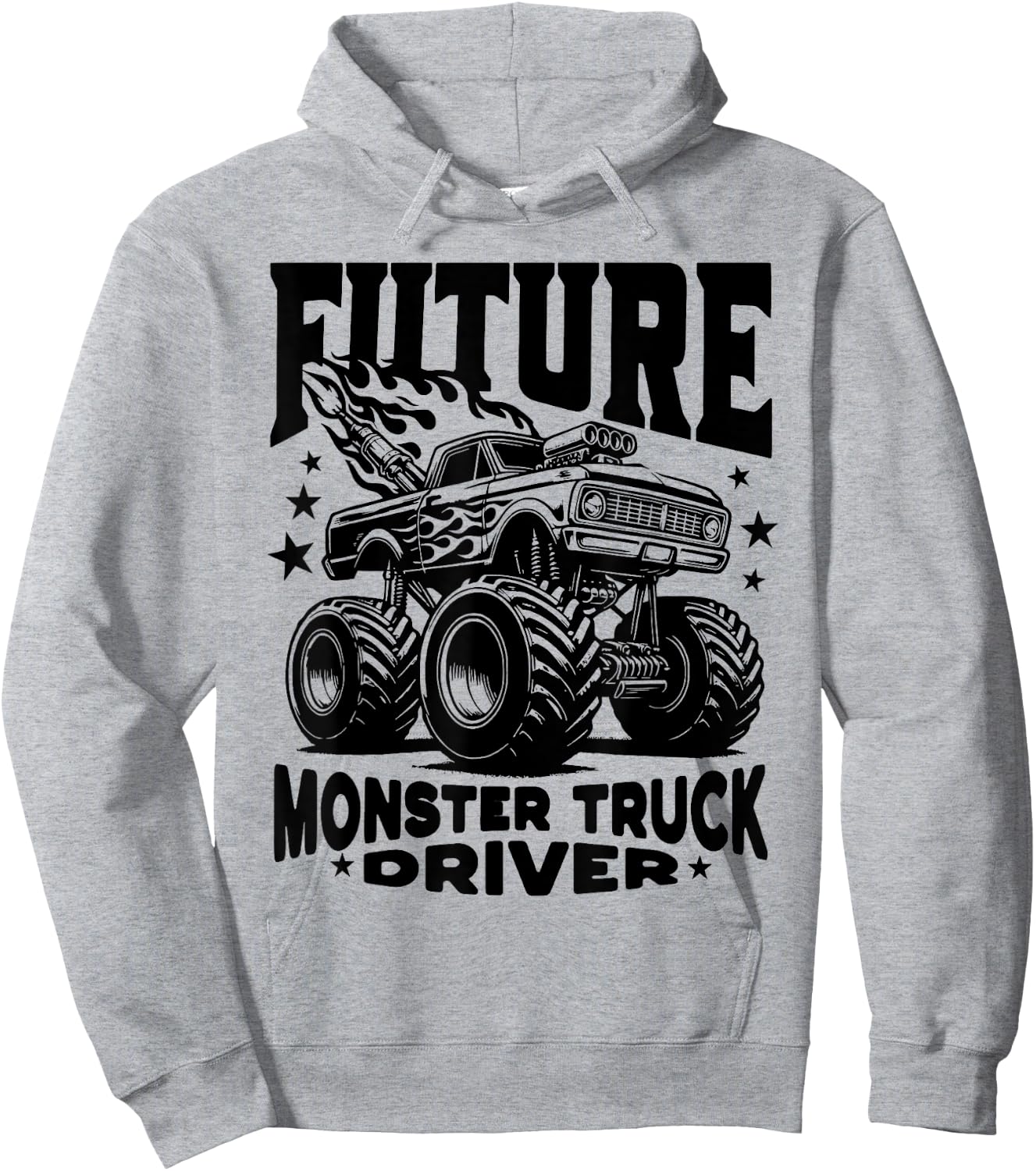 Future Monster Truck Driver Cute Monster Truck Kids Boys Hoodie - Hoodie | Ash