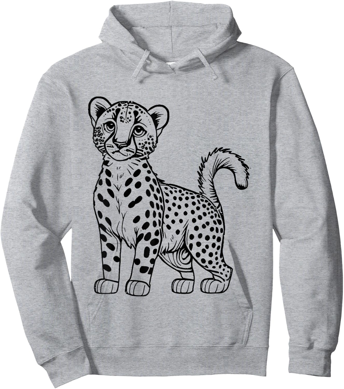 Cheetah coloring paint yourself paint Hoodie - Hoodie | Ash