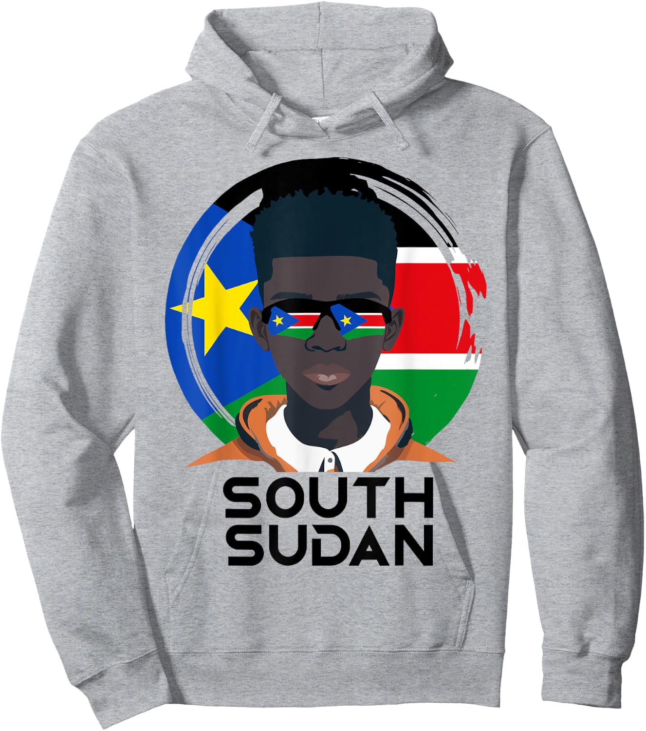 South Sudan, South Sudanese Boy Men, South Sudan Flag Hoodie - Hoodie | Ash