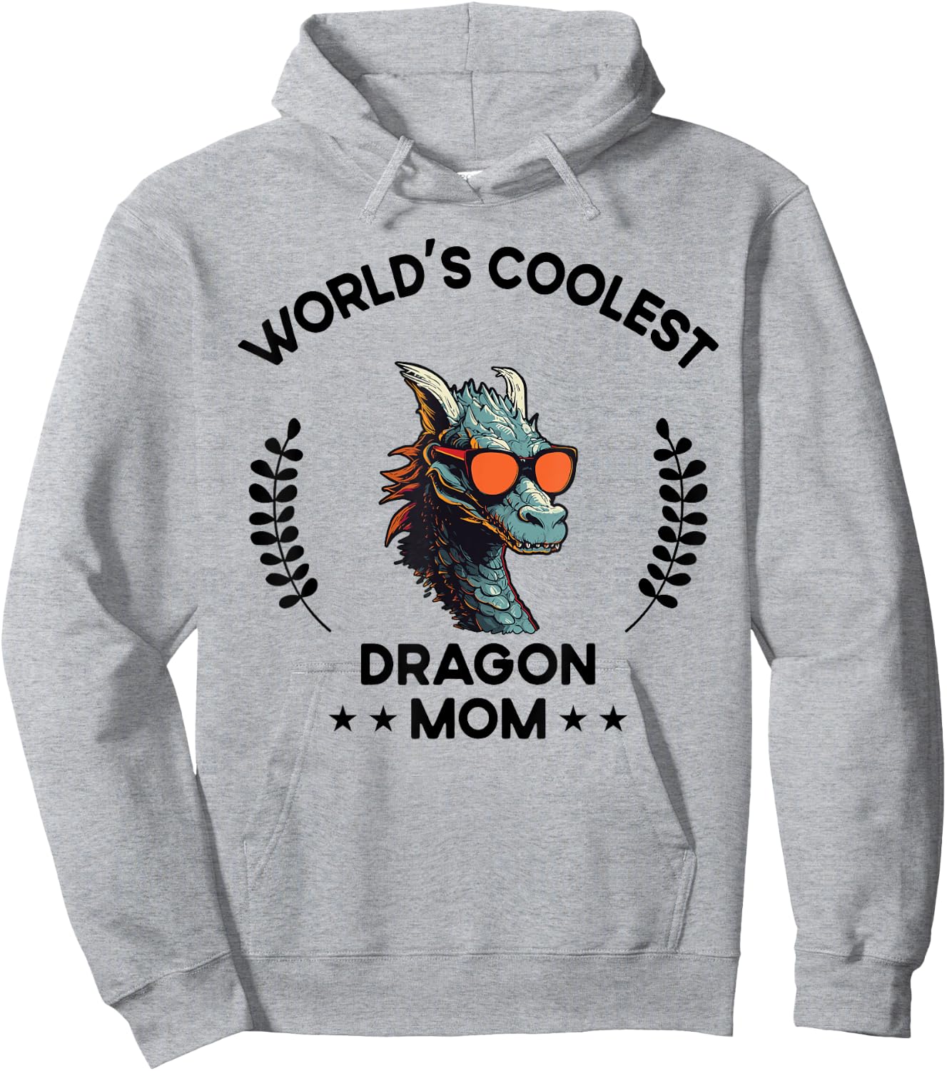 World's Coolest Mom Mama - Women Mother Funny Dragon Hoodie - Hoodie | Ash