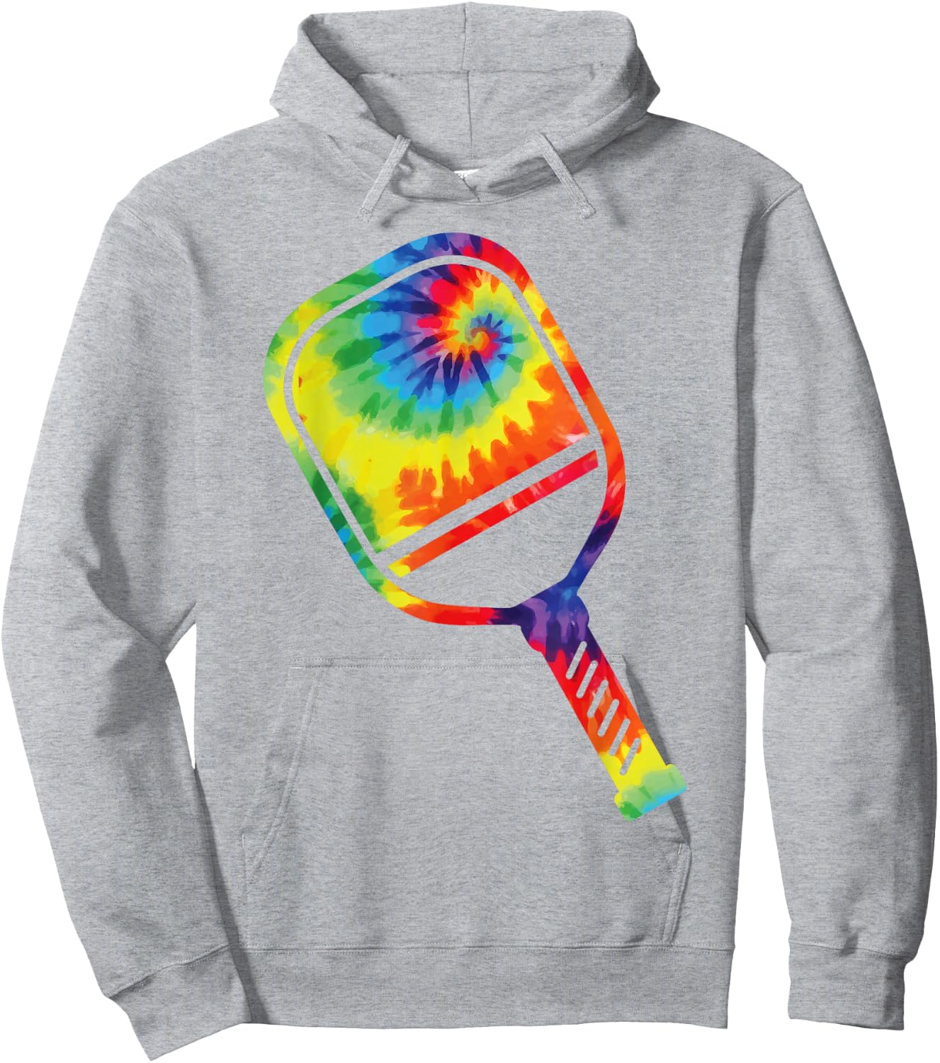 Pickleball Paddle Tie Dye Retro 80s 90s Hoodie - Hoodie | Ash